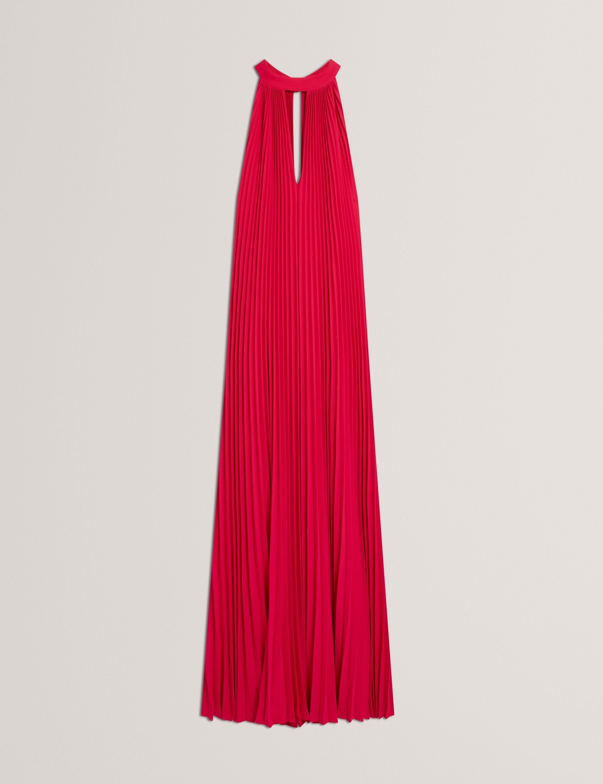 Ted Baker Akala Halter Neck Pleated Flowy Maxi Dress Women's