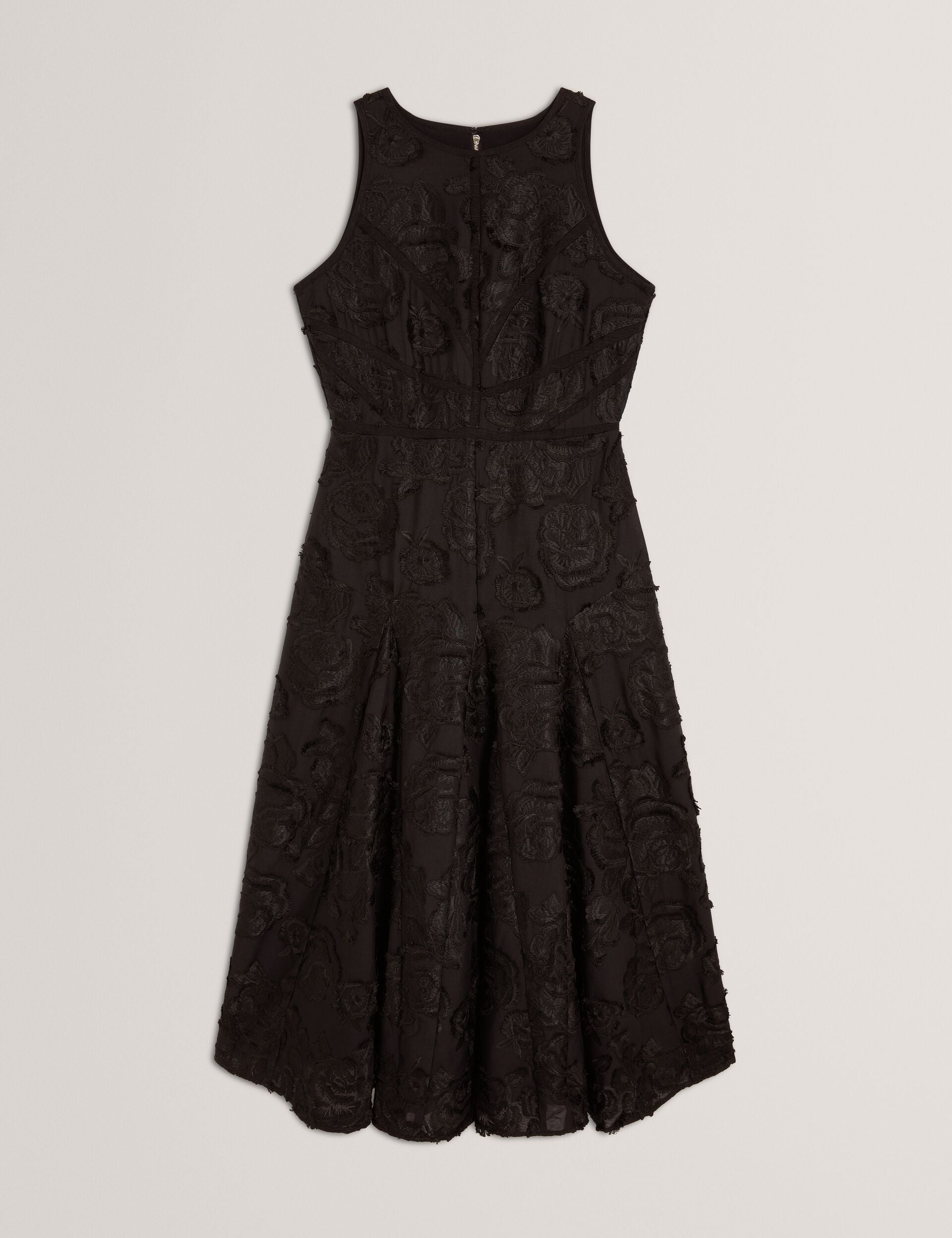 Ted Baker Enkoaa Textured Rose Embroidery Sleeveless Midi Dress Women's