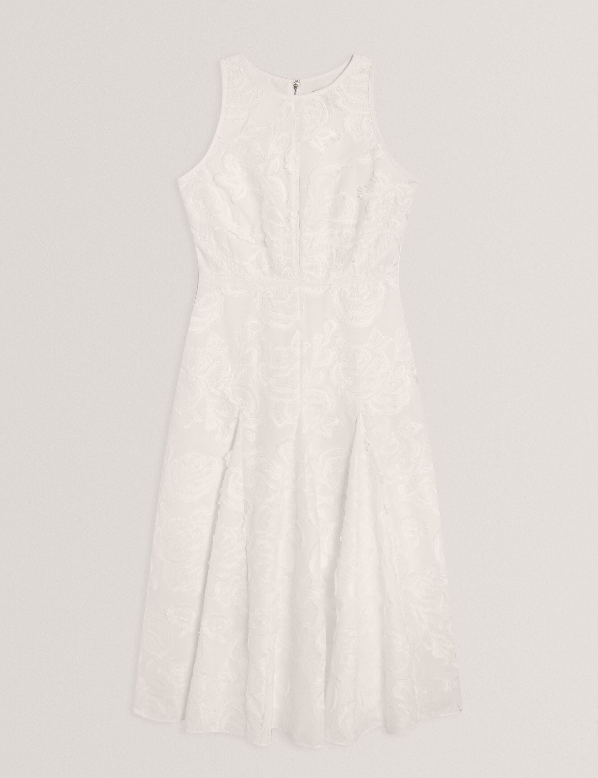 Ted Baker Enkoaa Textured Rose Embroidery Sleeveless Midi Dress Women's