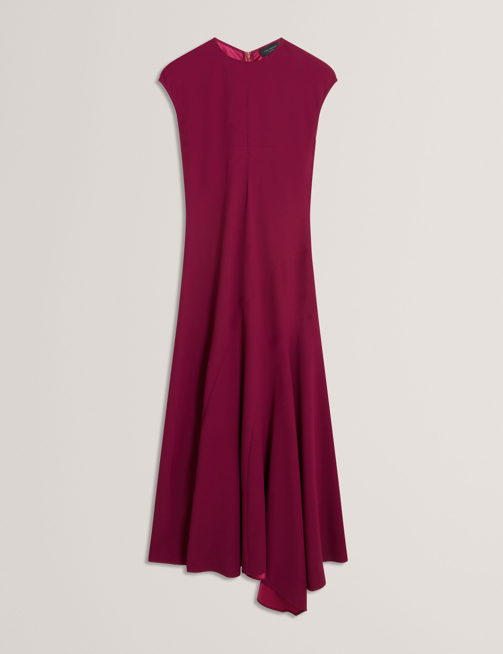 Ted Baker Isparta Sleeveless Asymmetric Bias Cut Midi Dress Women's