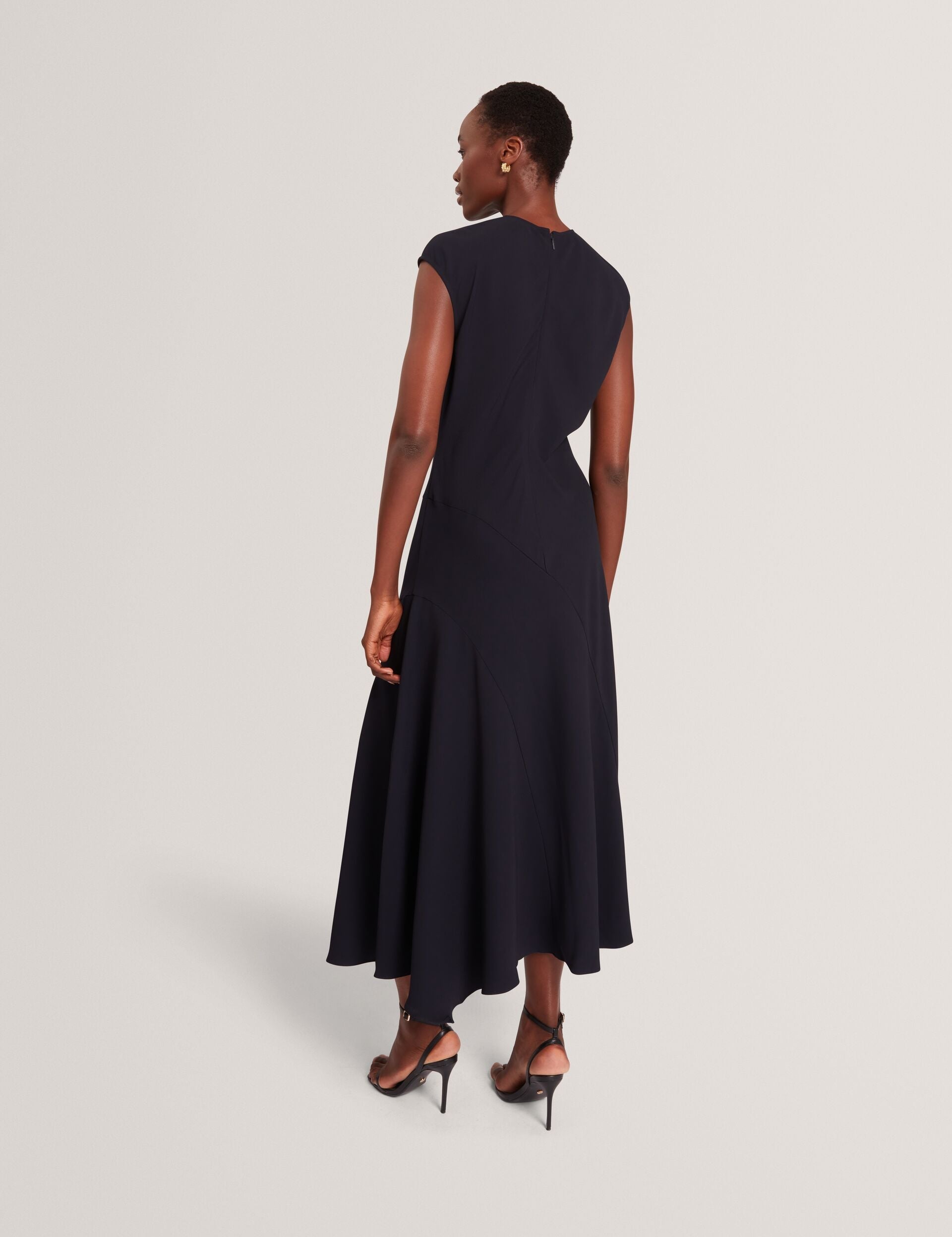Ted Baker Isparta Sleeveless Asymmetric Bias Cut Midi Dress Women's