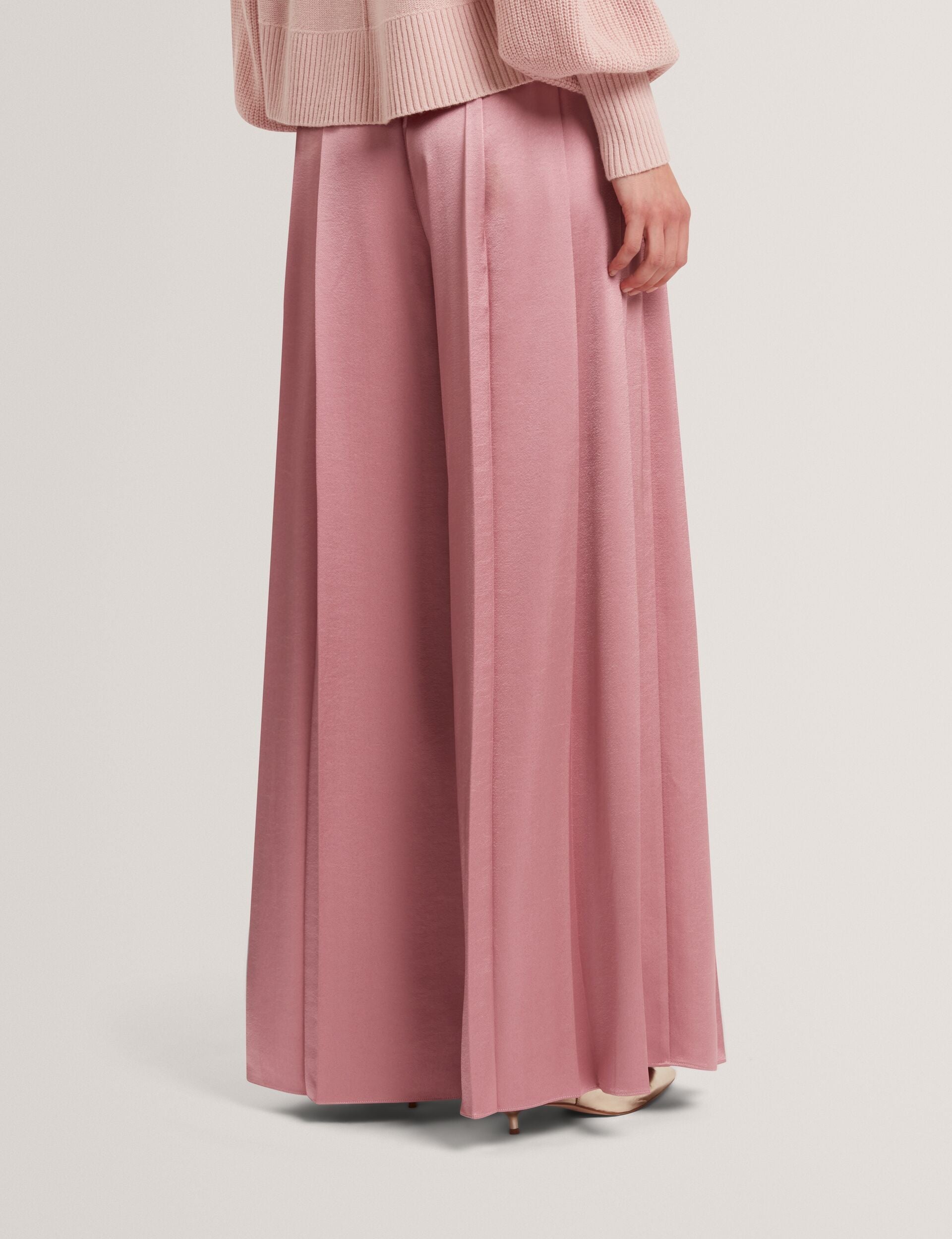 Ted Baker Duuva Satin Box Pleat Wide Leg Trousers Women's
