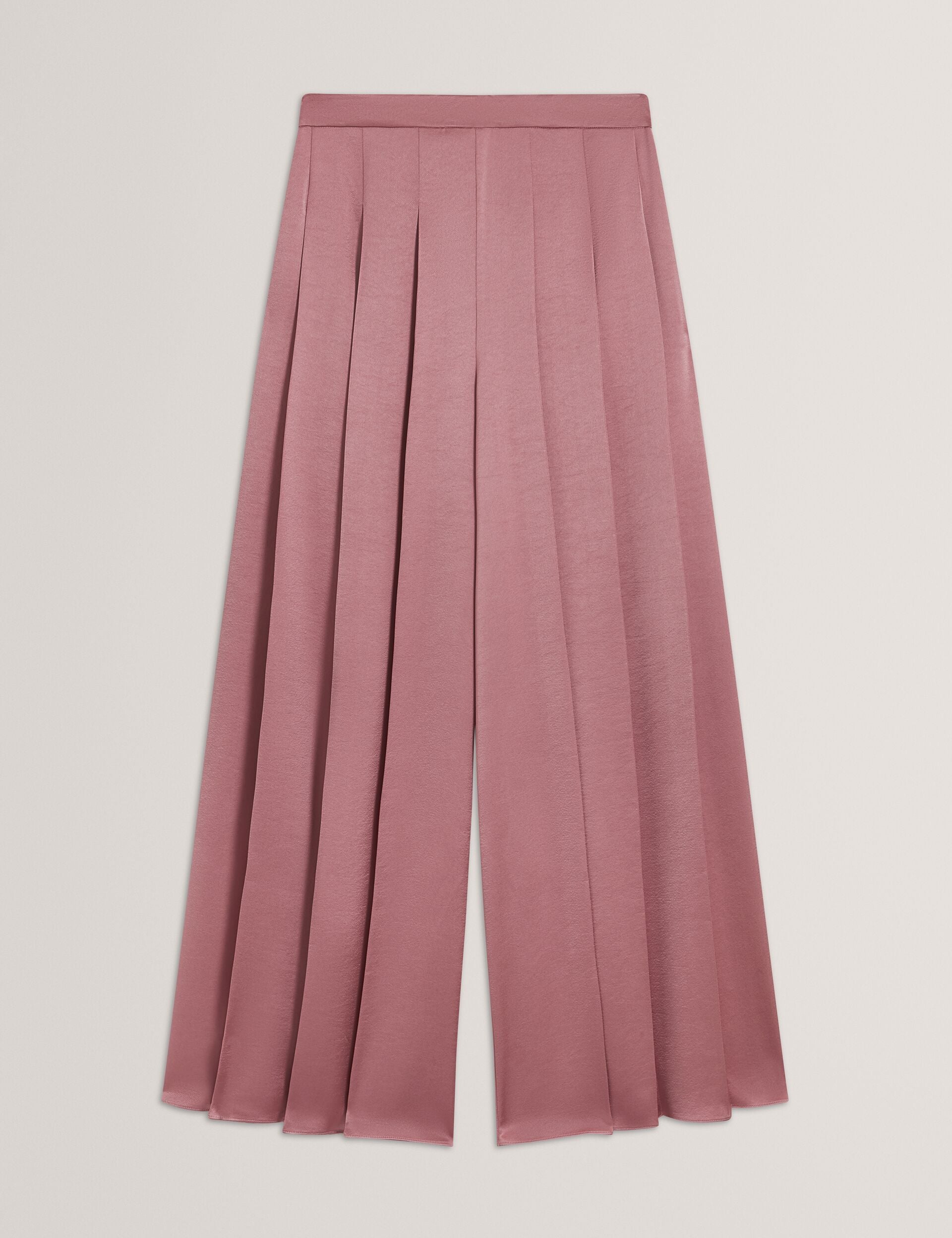 Ted Baker Duuva Satin Box Pleat Wide Leg Trousers Women's