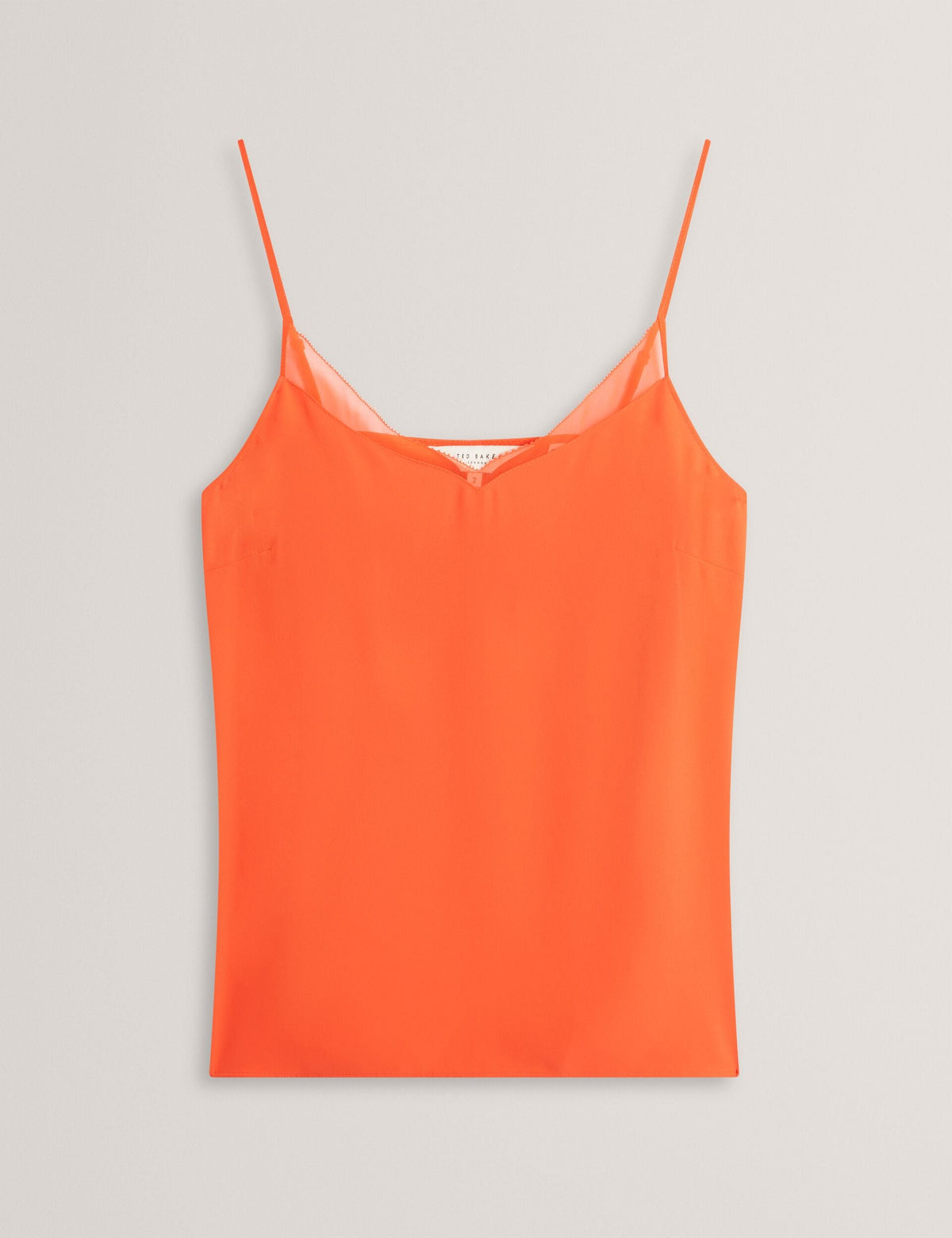 Ted Baker Lulea Chiffon Detail Vneck Strappy Cami Top In Orange Women's
