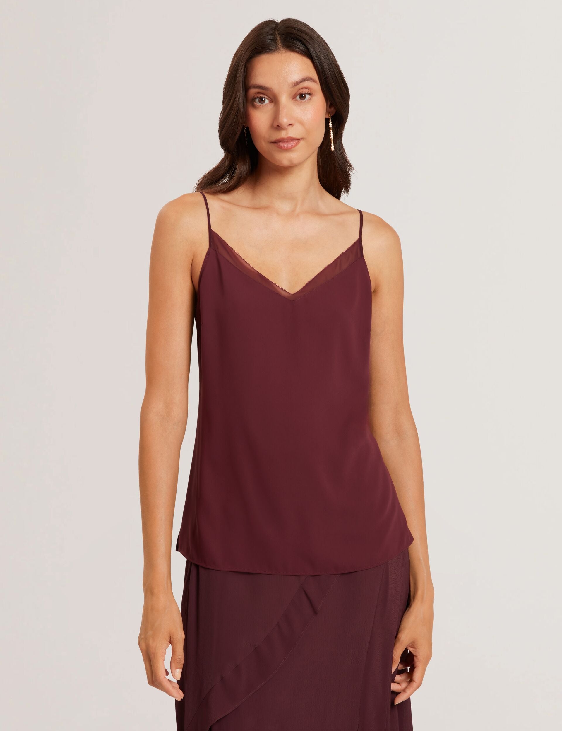Ted Baker Lulea Chiffon Detail Vneck Strappy Cami Top Women's