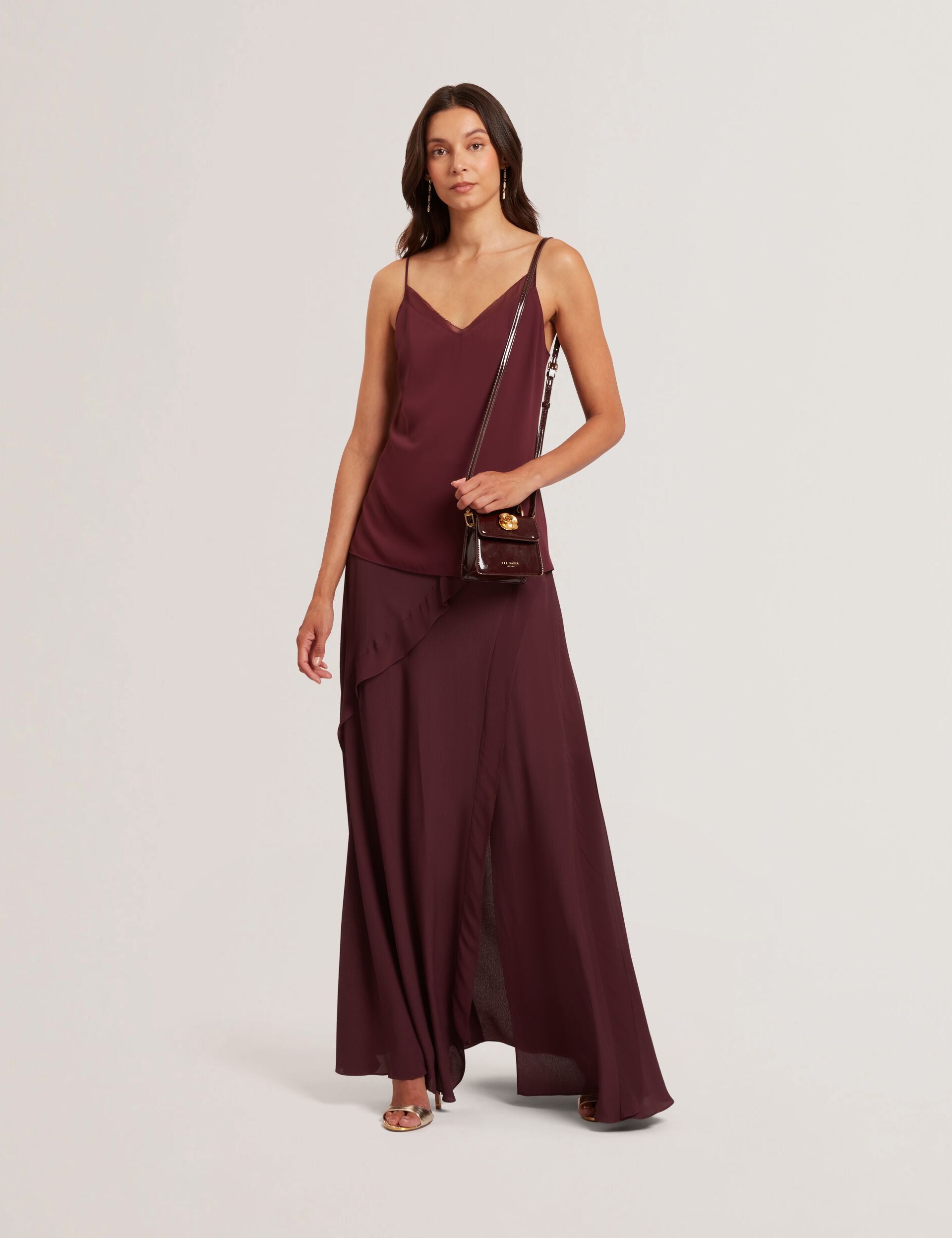 Ted Baker Lulea Chiffon Detail Vneck Strappy Cami Top Women's