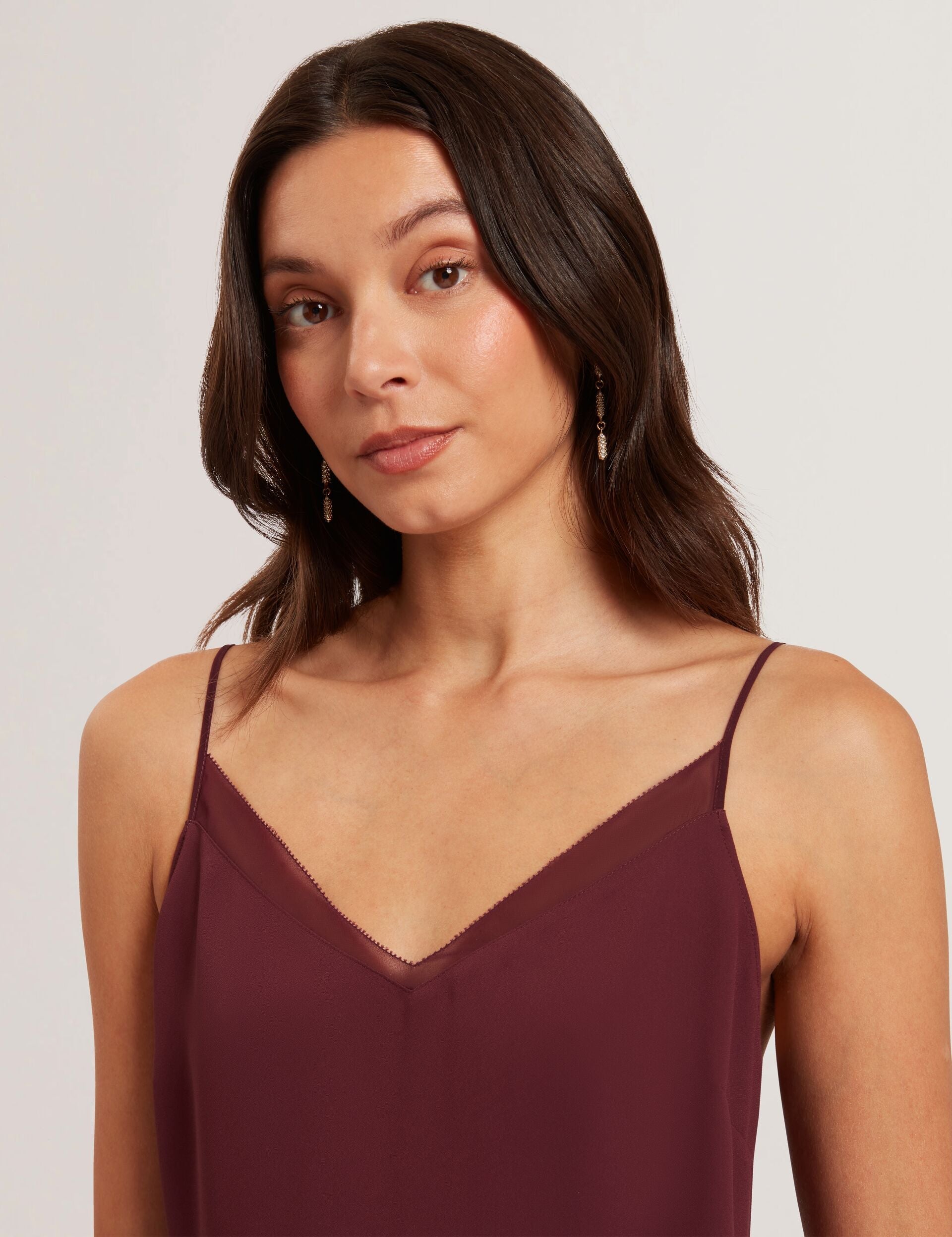 Ted Baker Lulea Chiffon Detail Vneck Strappy Cami Top Women's