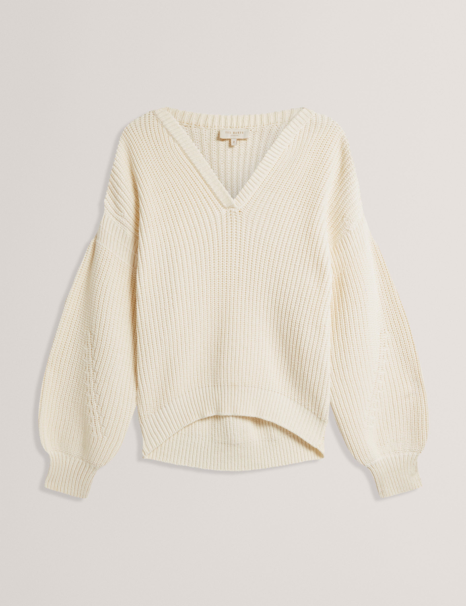 Ted Baker Velmee Oversized V Neck Fisherman Knit Jumper Women's