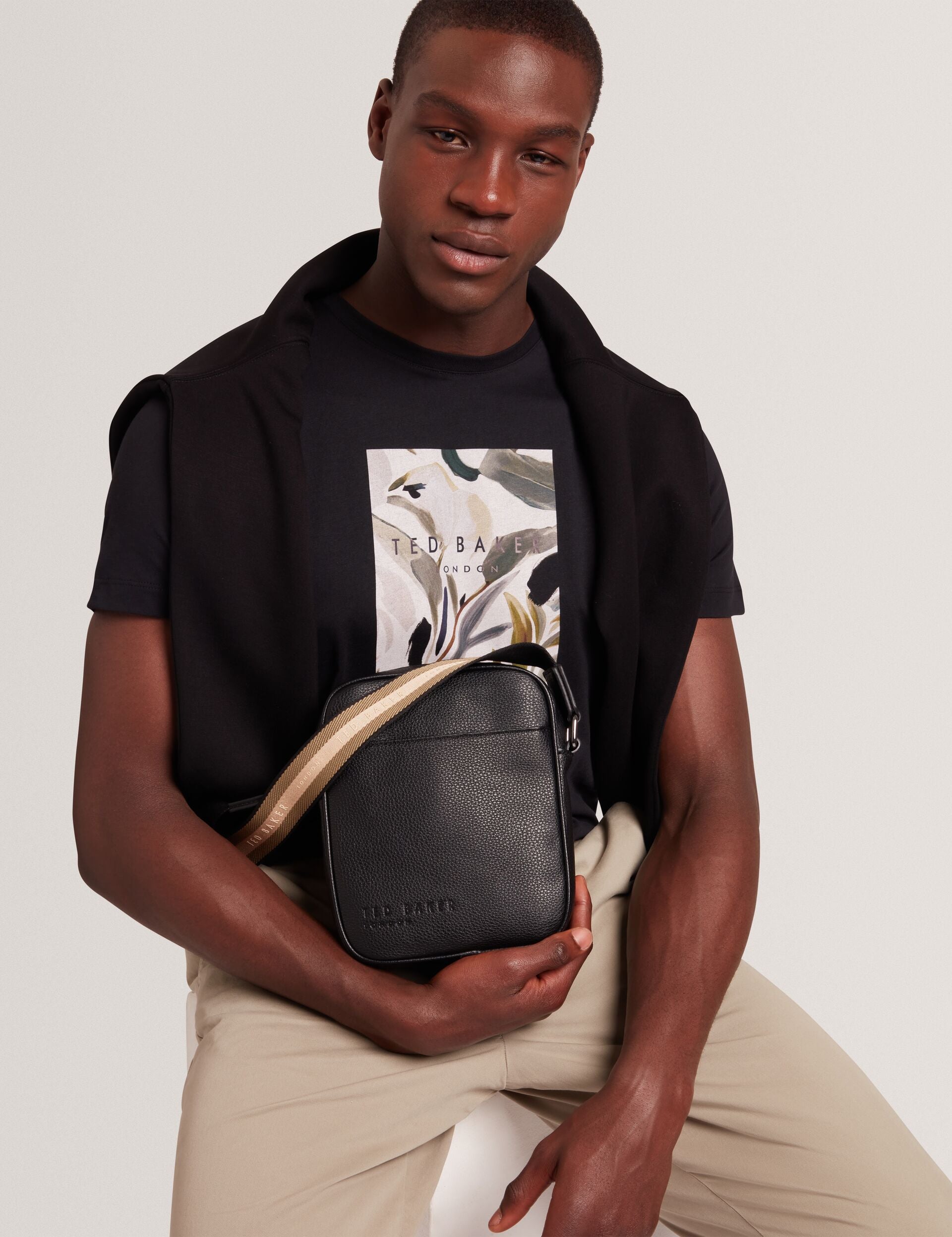 Ted Baker Kiian Faux Leather Reporter Crossbody Bag
