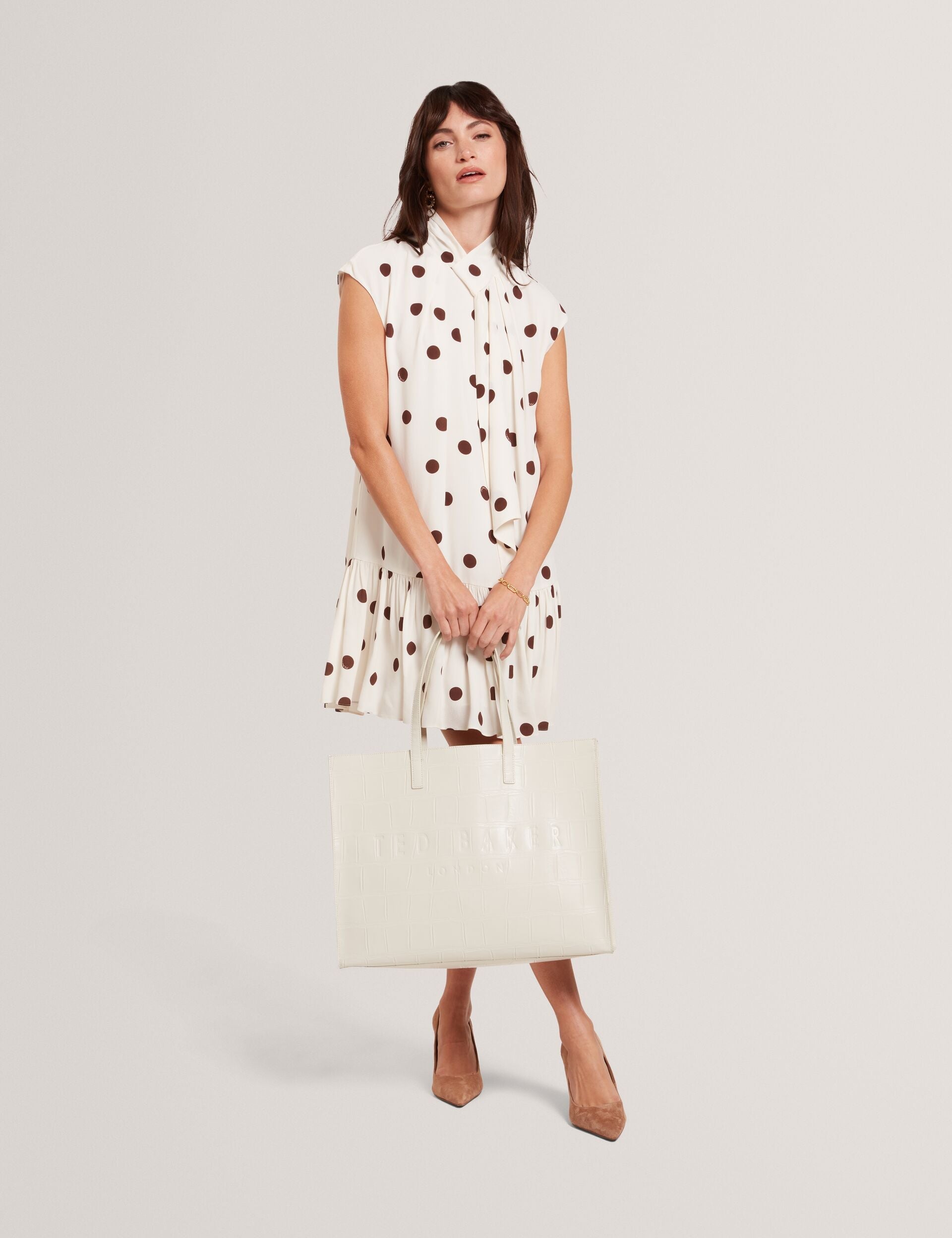 Ted Baker Allicon Wide Croc Effect Icon Tote Bag Women's