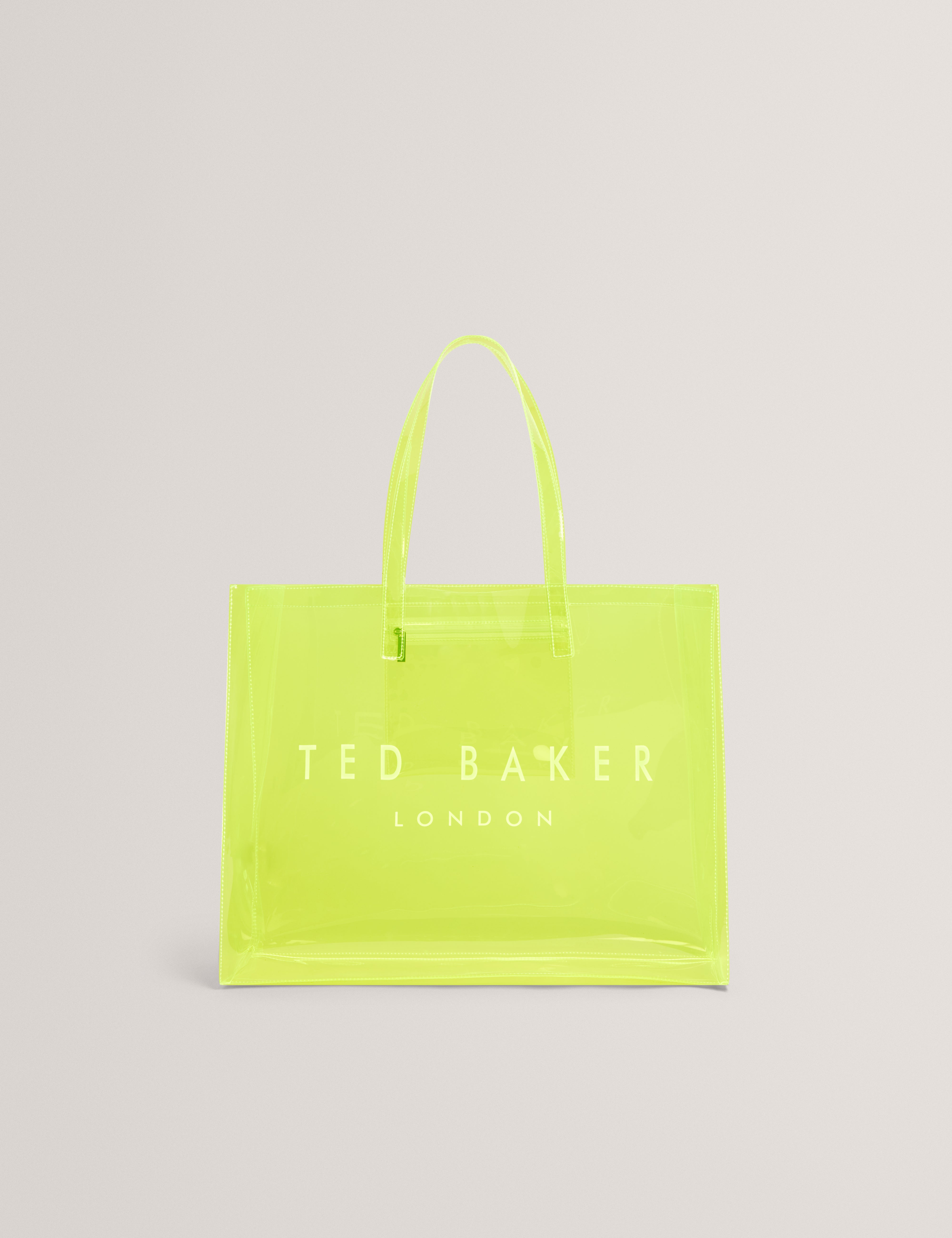 Ted Baker Sheakon Wide Neon Clear Vinyl Icon Tote Bag Women's