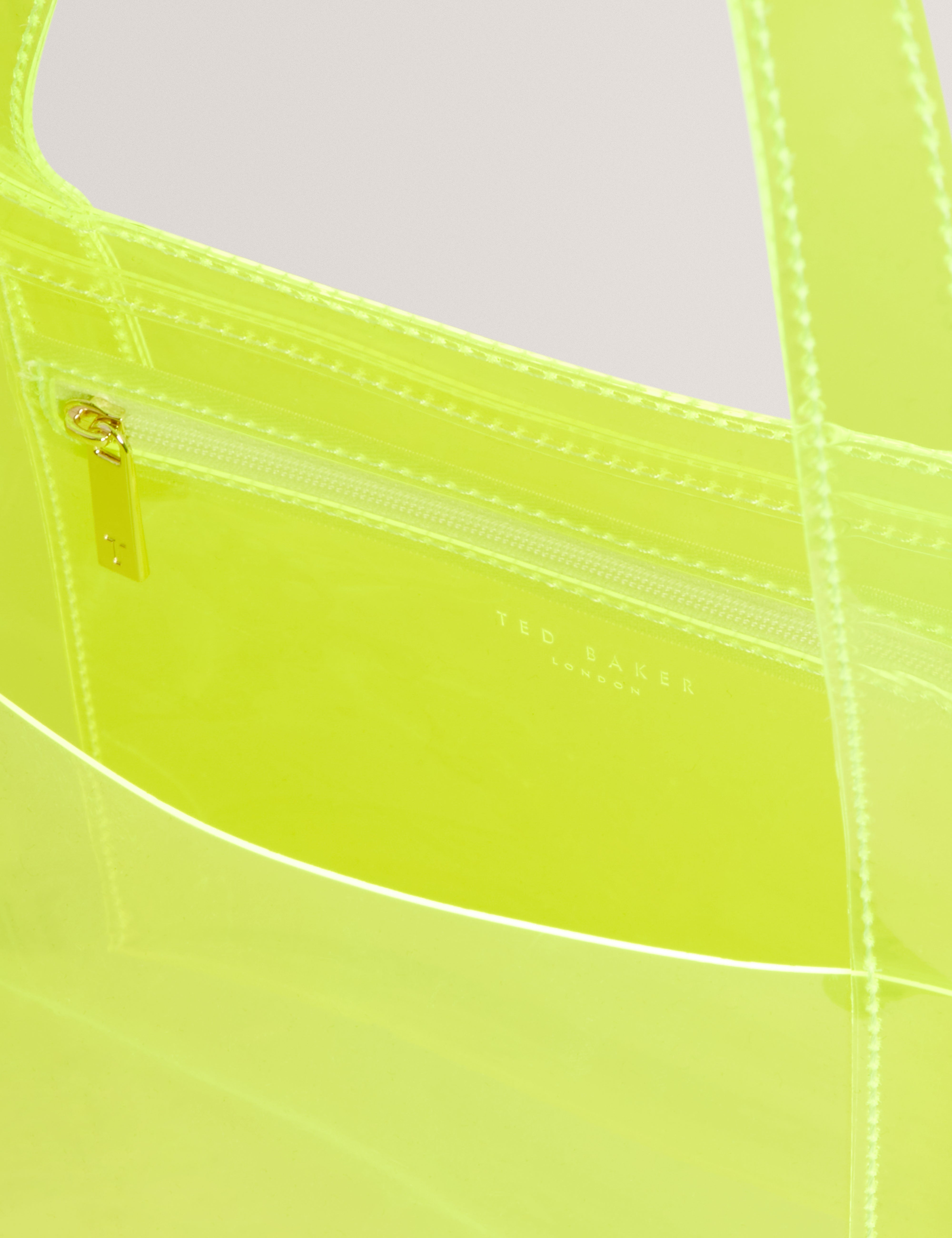 Ted Baker Sheakon Wide Neon Clear Vinyl Icon Tote Bag Women's