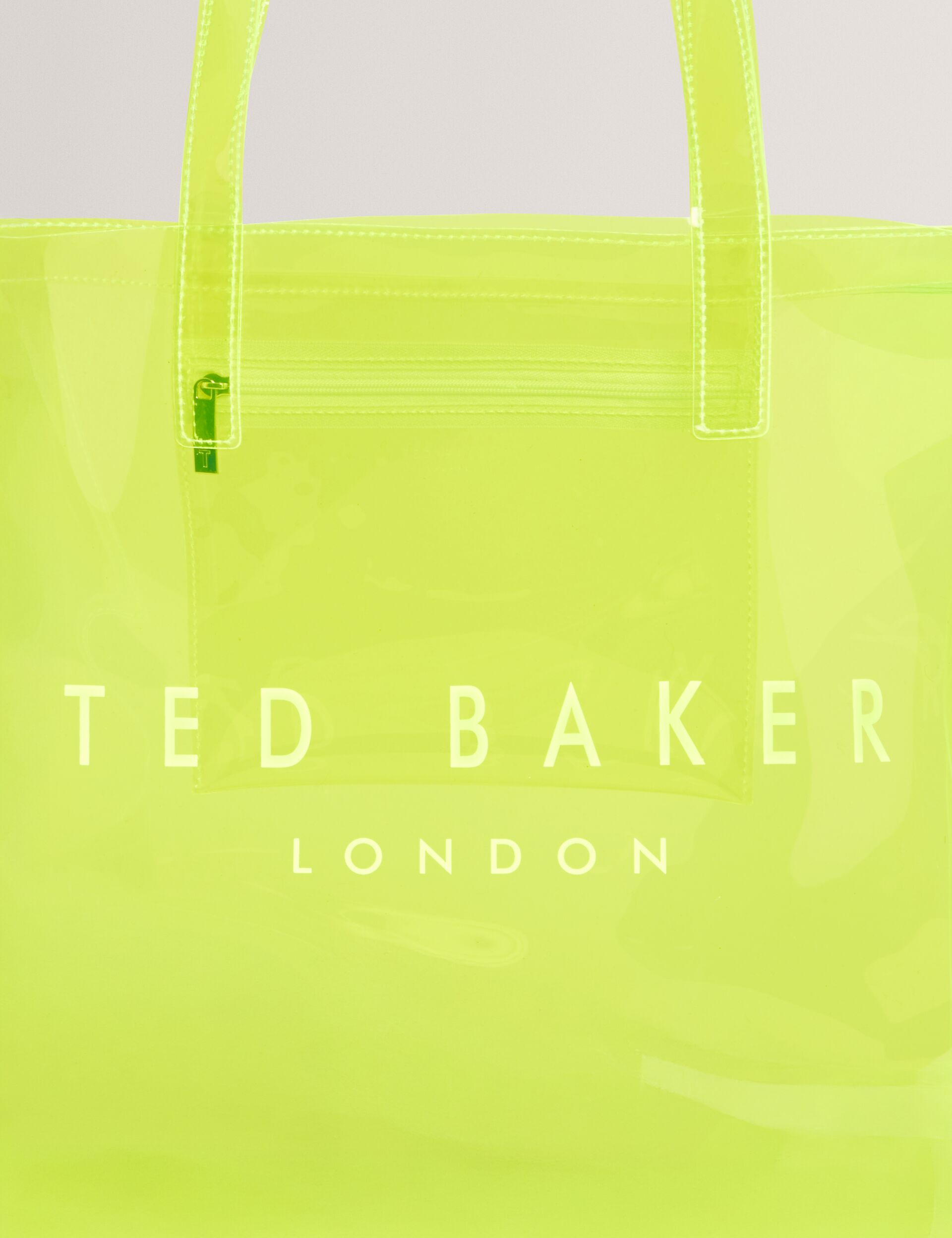 Ted Baker Sheicon Large Neon Clear Vinyl Icon Tote Bag Women's