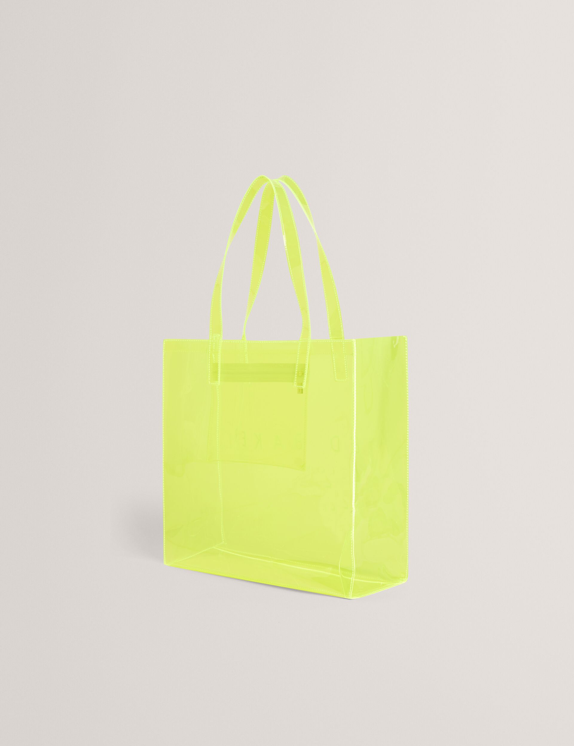 Ted Baker Sheicon Large Neon Clear Vinyl Icon Tote Bag Women's