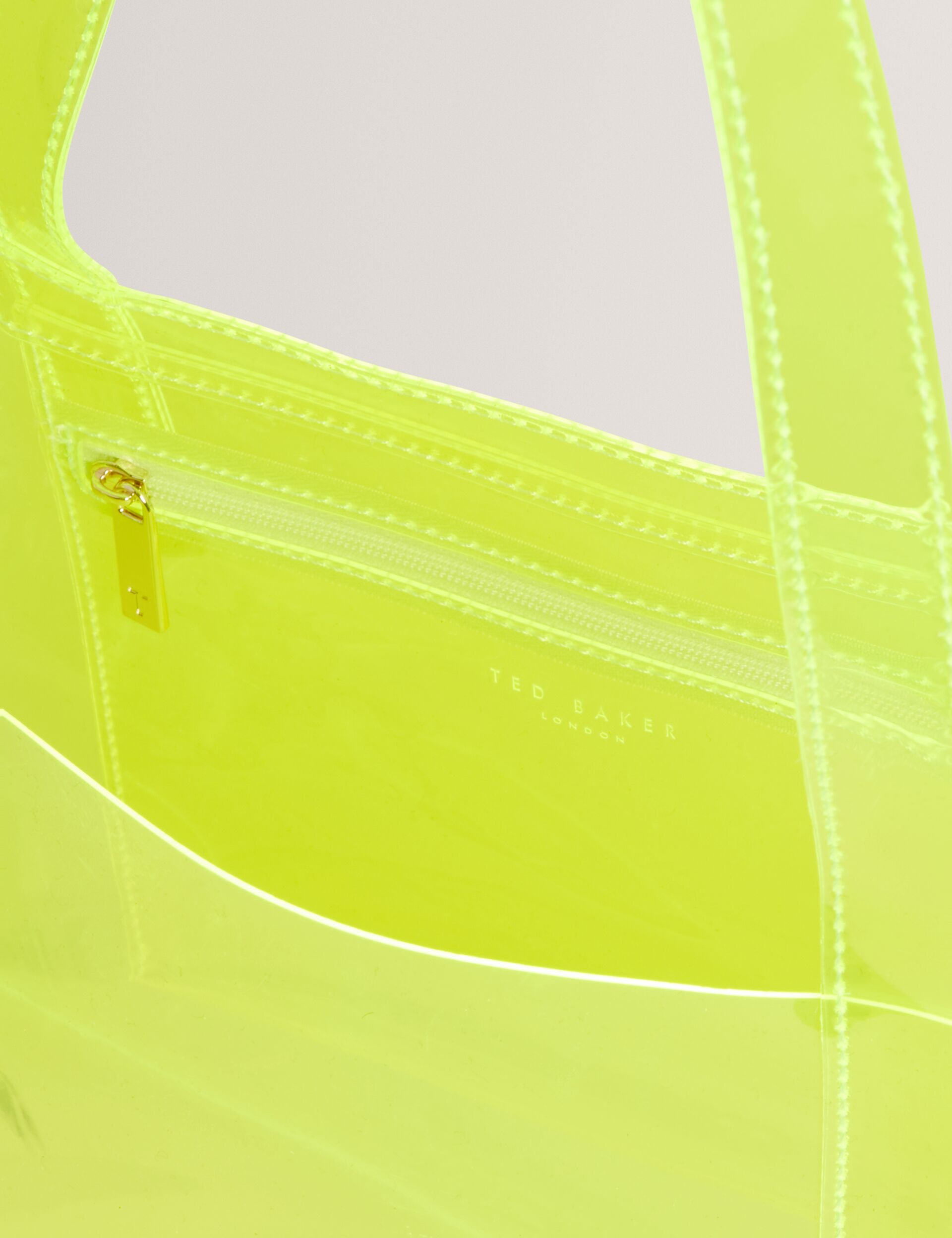 Ted Baker Sheicon Large Neon Clear Vinyl Icon Tote Bag Women's