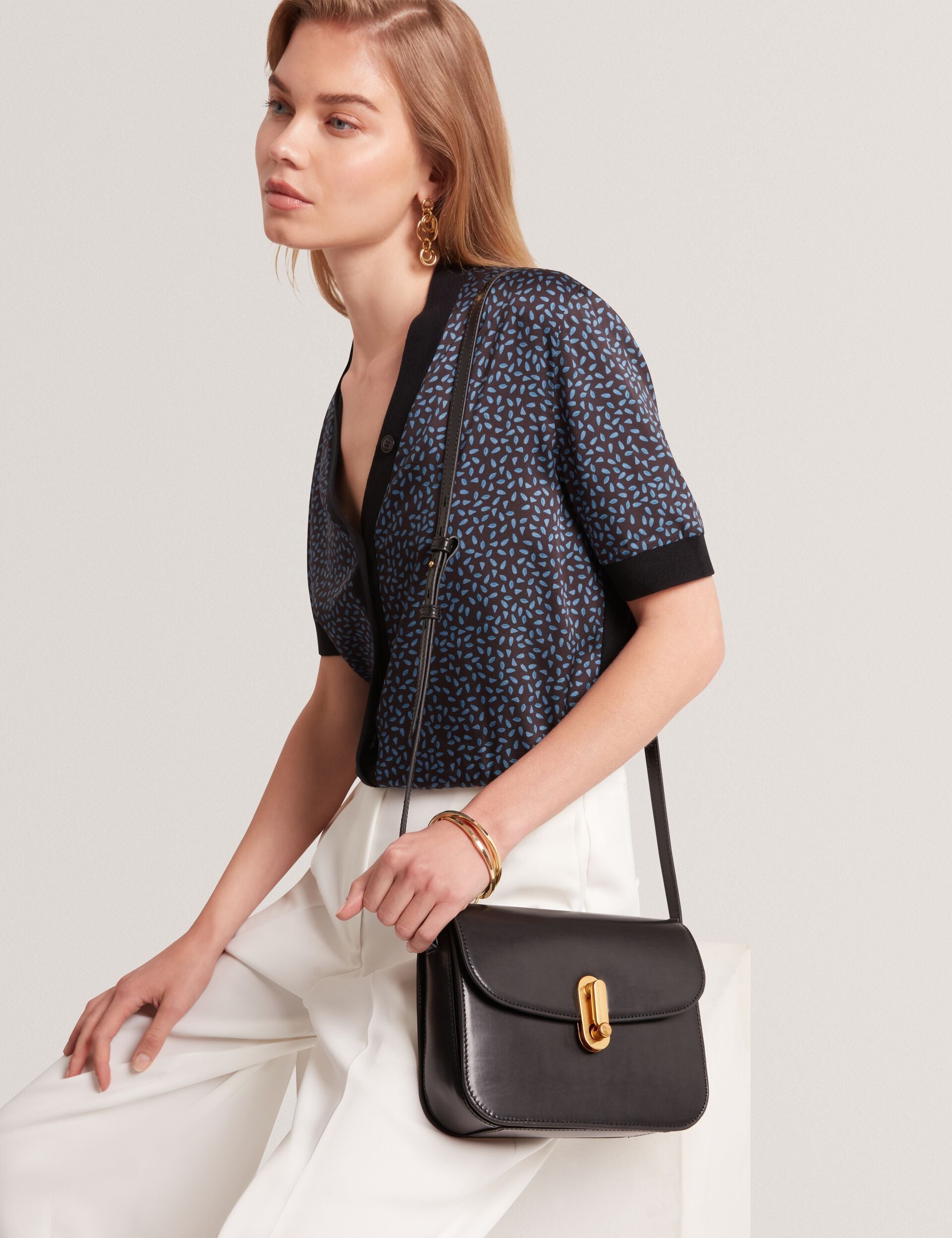 Ted Baker Kkayli Polished Leather Crossbody Satchel Bag Women's