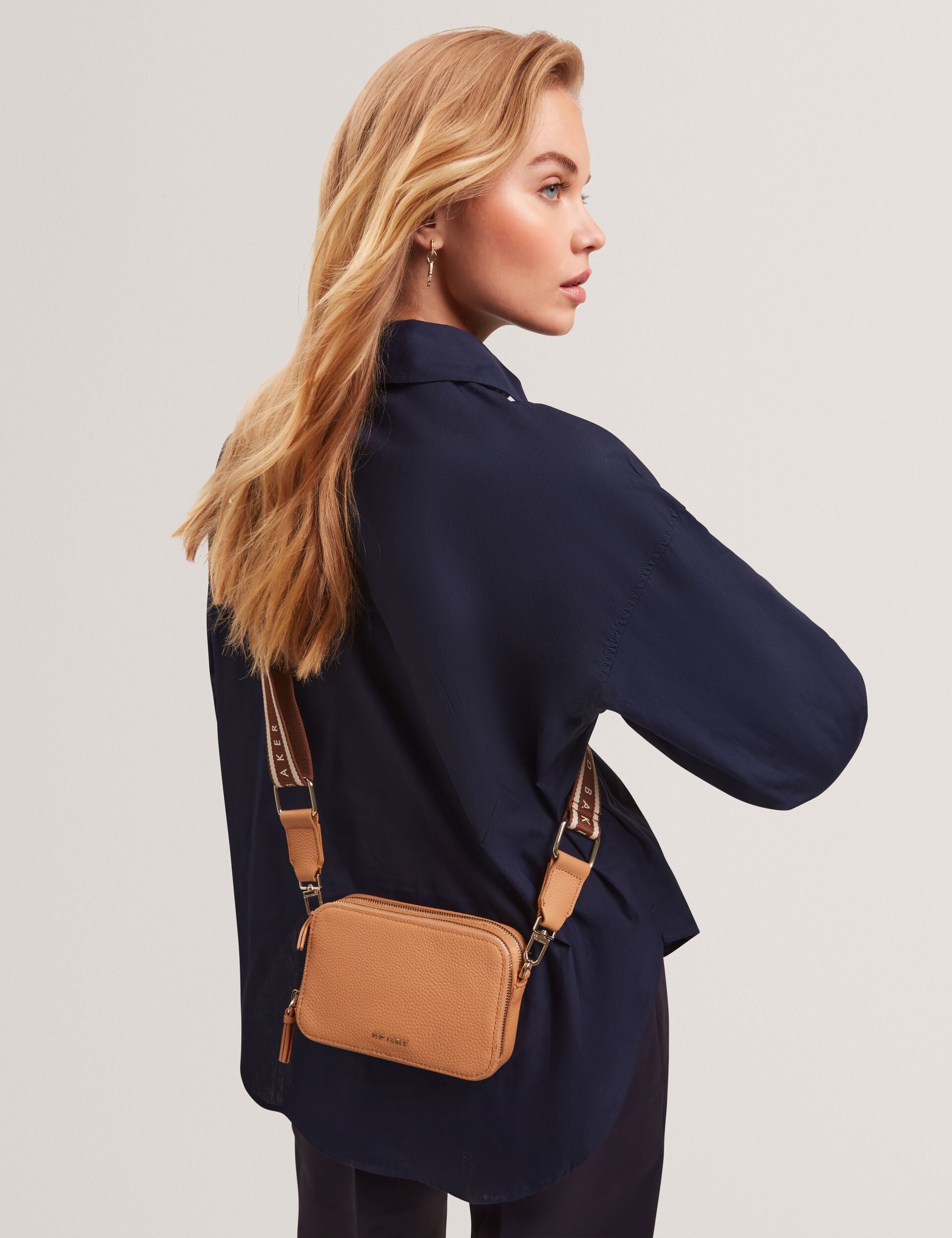 Ted Baker Stunna Mini Leather Crossbody Camera Bag Women's