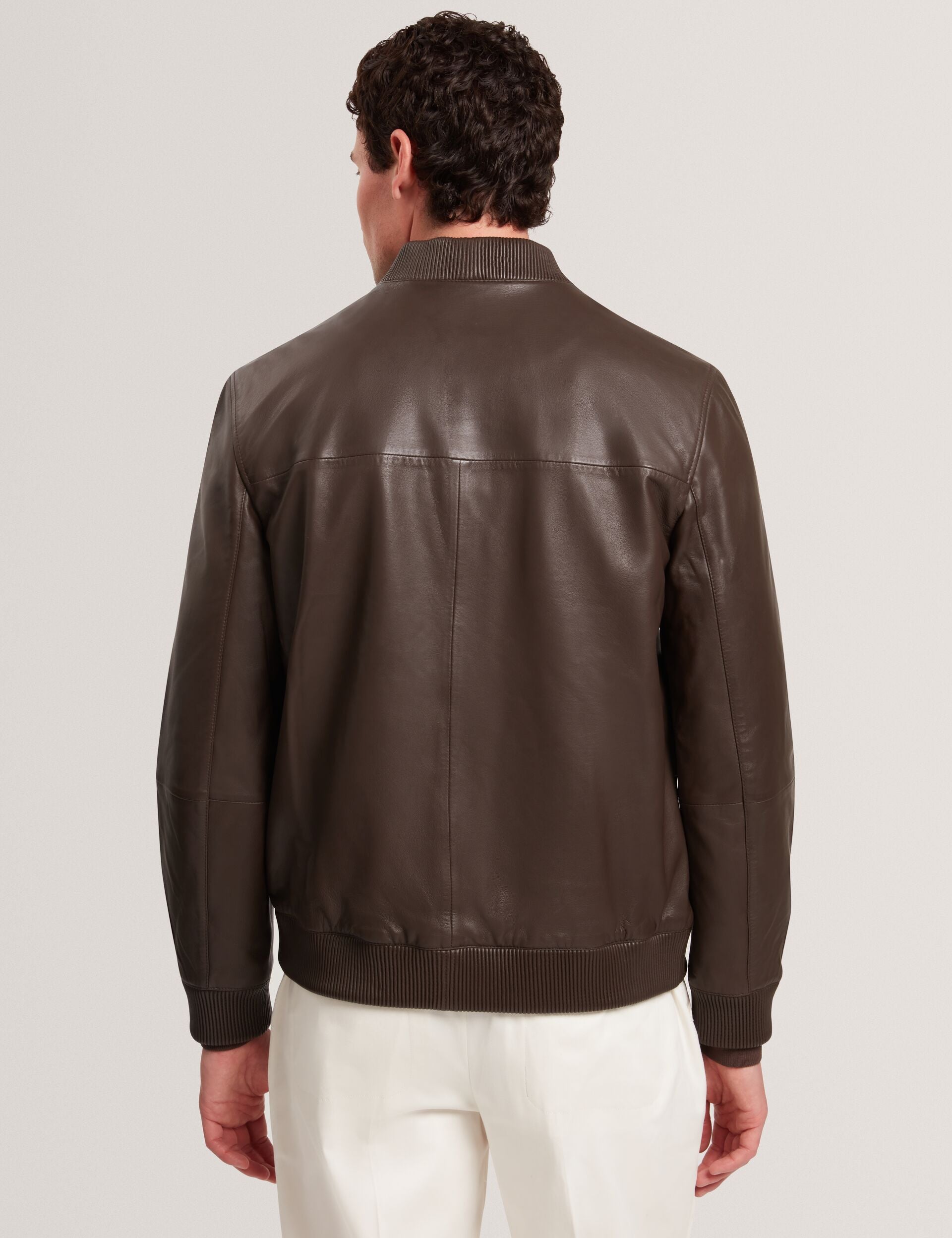 Ted Baker Leeams Leather Classic Bomber Jacket