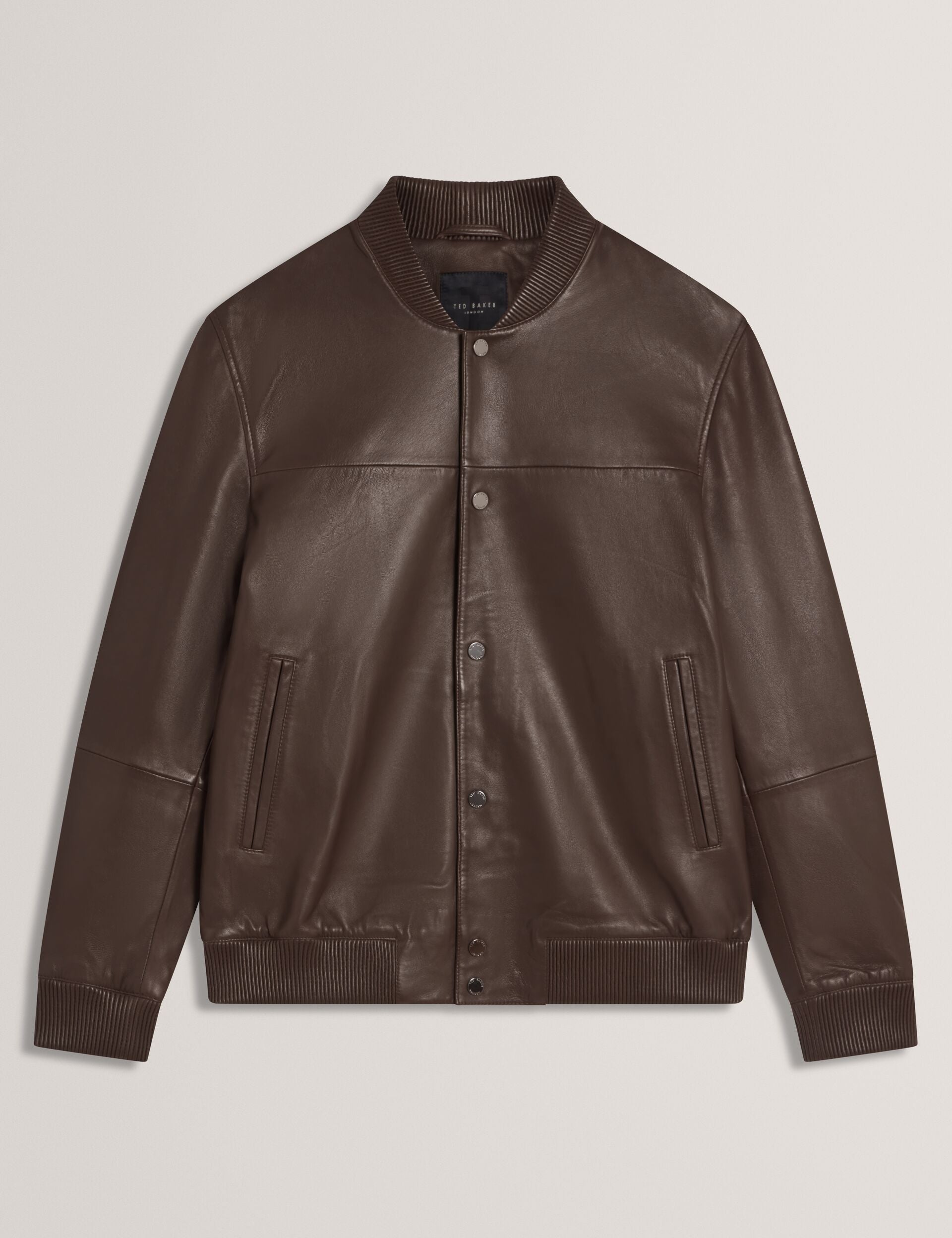 Ted Baker Leeams Leather Classic Bomber Jacket