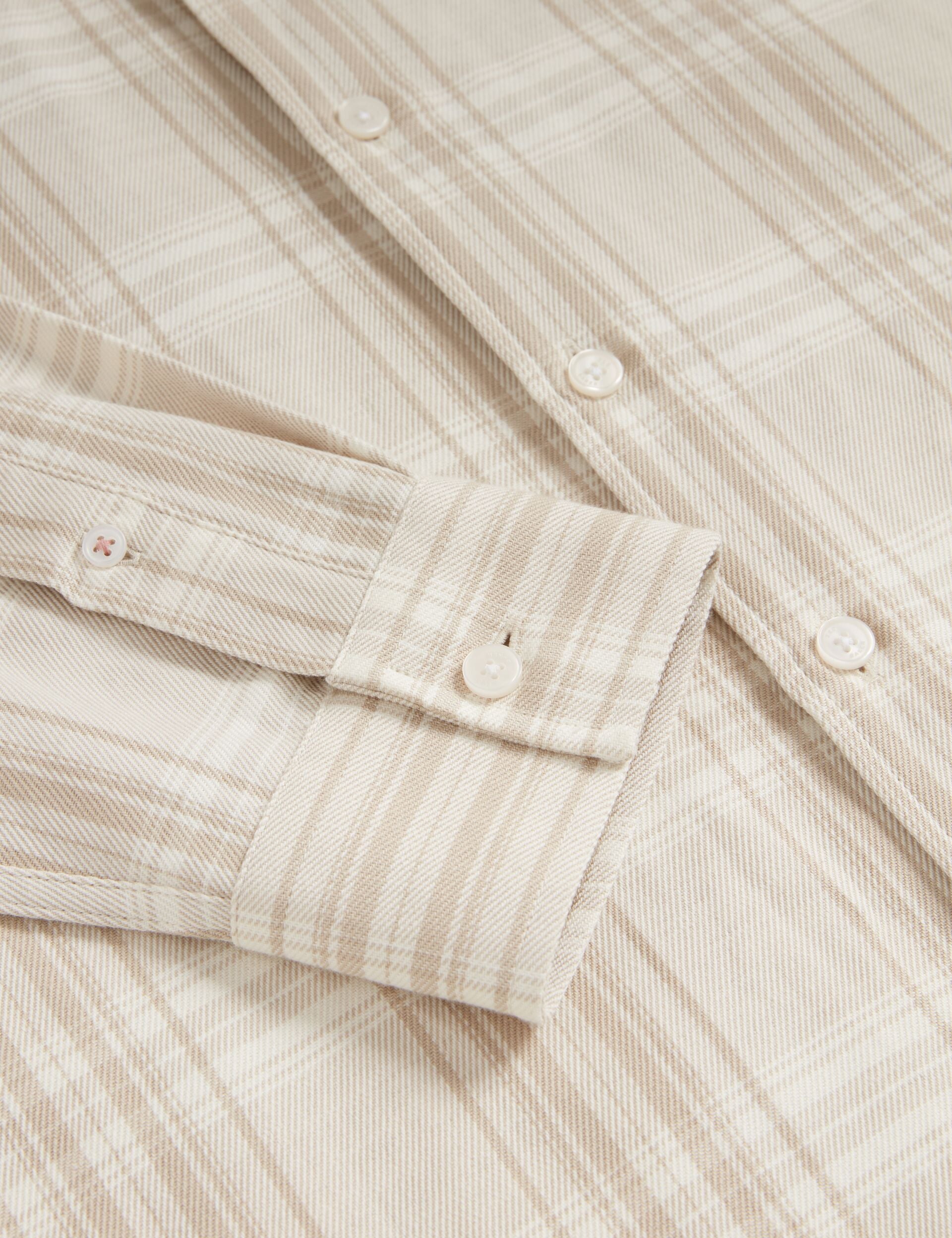 Ted Baker Zeuso Tonal Check Cotton Linen Overshirt
