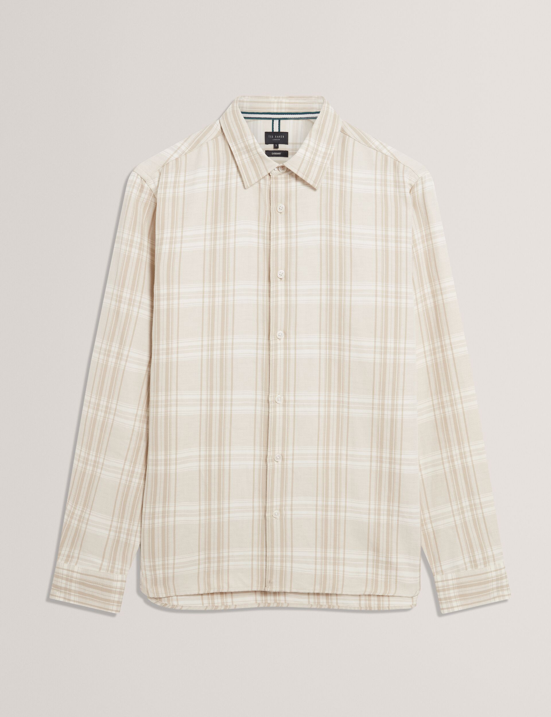 Ted Baker Zeuso Tonal Check Cotton Linen Overshirt
