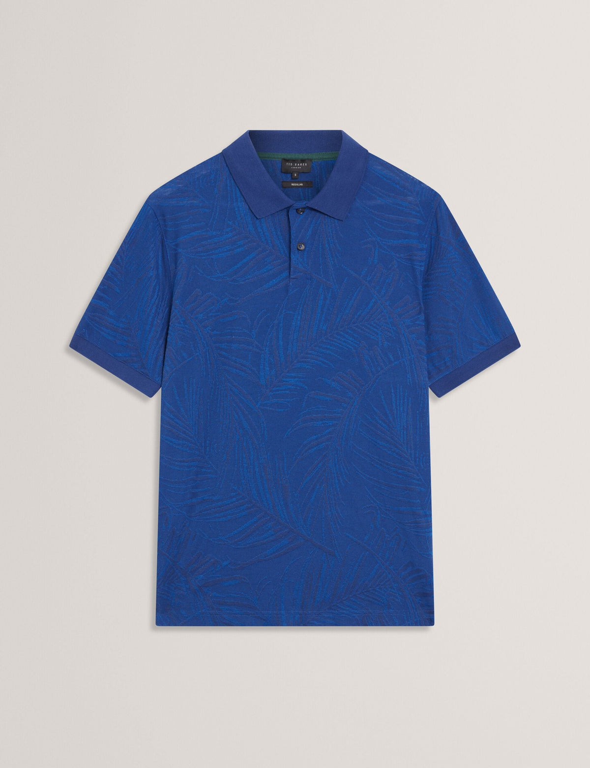 Ted Baker Edwine Jacquard Leaf Print Short Sleeve Polo