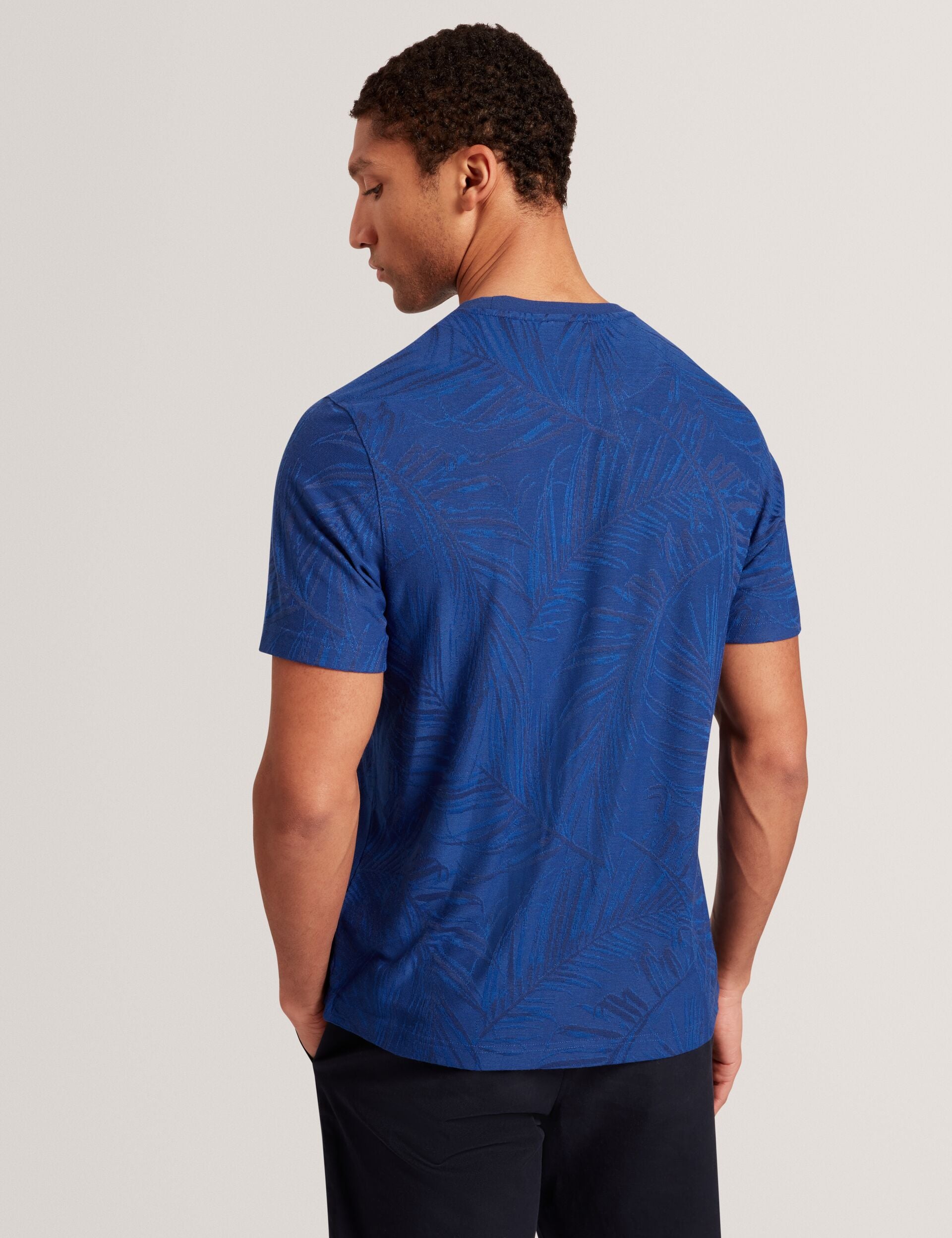 Ted Baker Jessper Jacquard Leaf Print Short Sleeve Tshirt