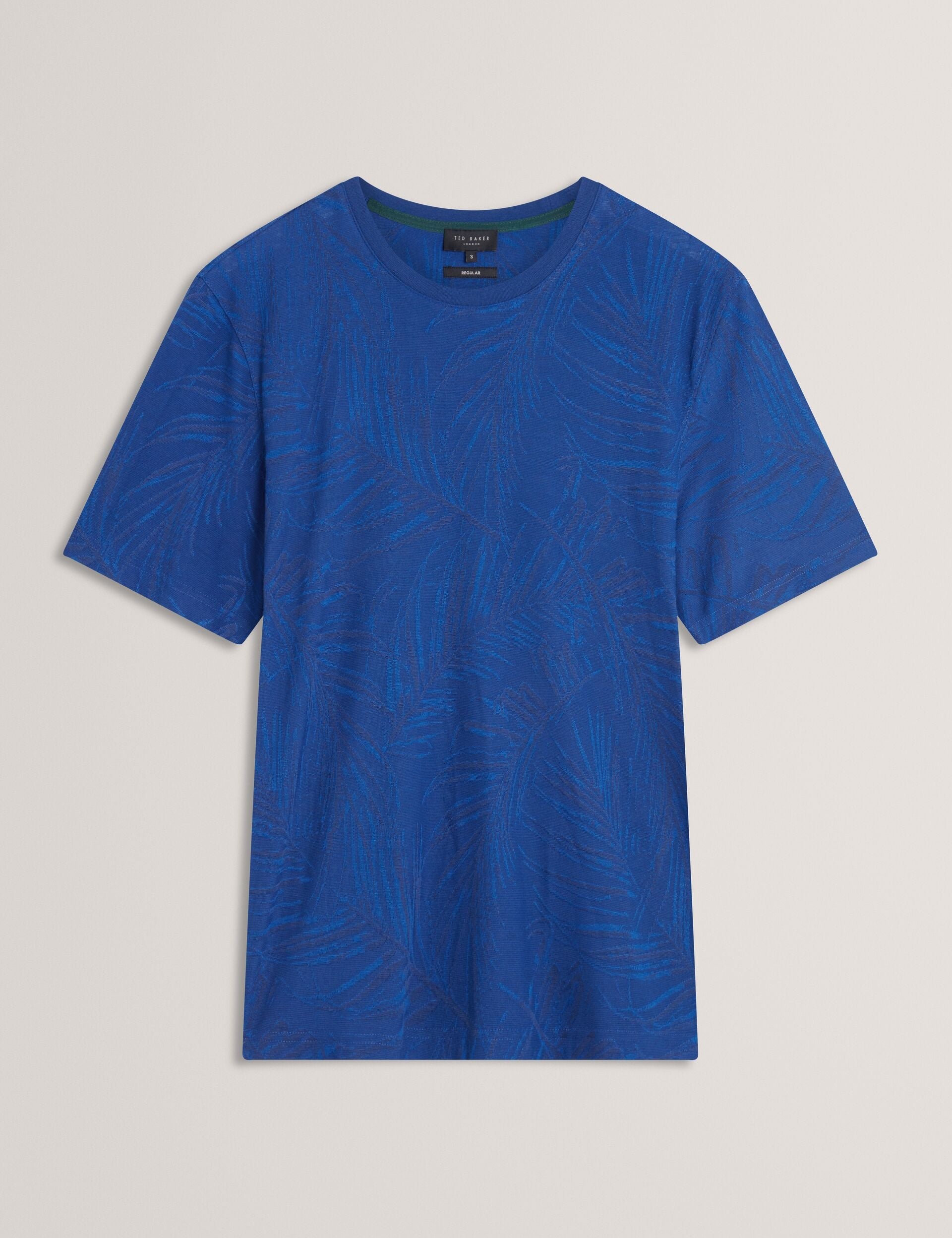 Ted Baker Jessper Jacquard Leaf Print Short Sleeve Tshirt