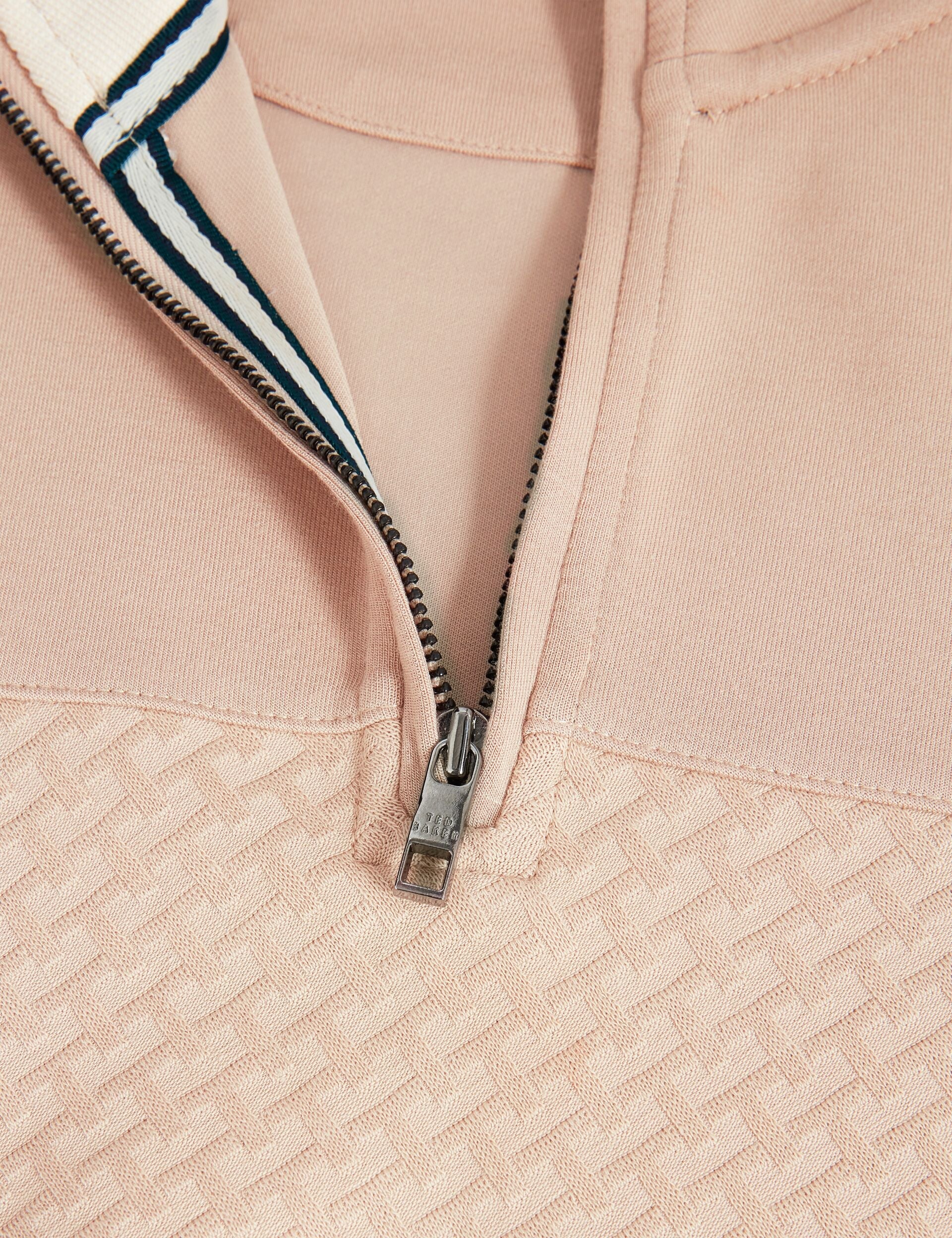 Ted Baker Simonea Textured Panel Halfzip Modal Sweatshirt