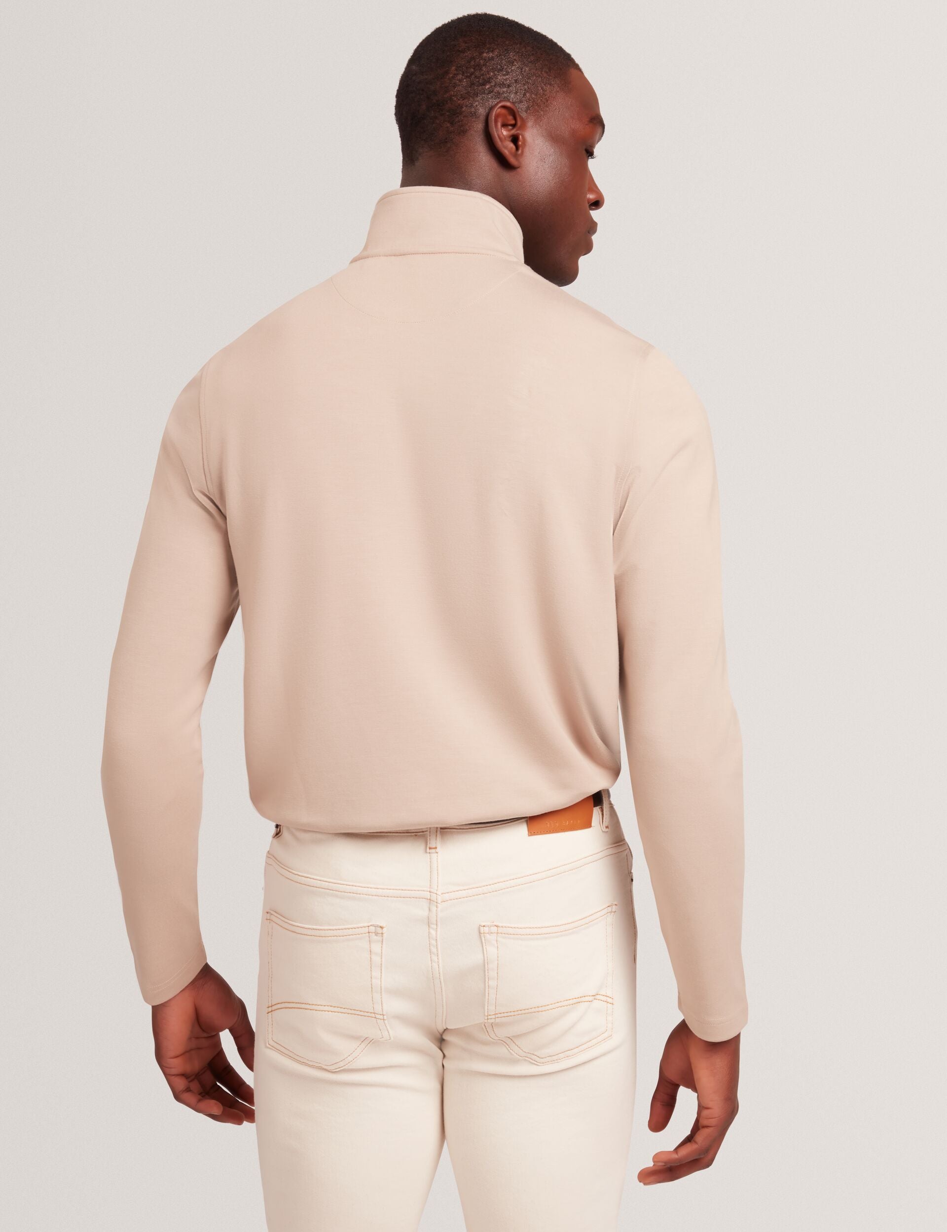 Ted Baker Simonea Textured Panel Halfzip Modal Sweatshirt