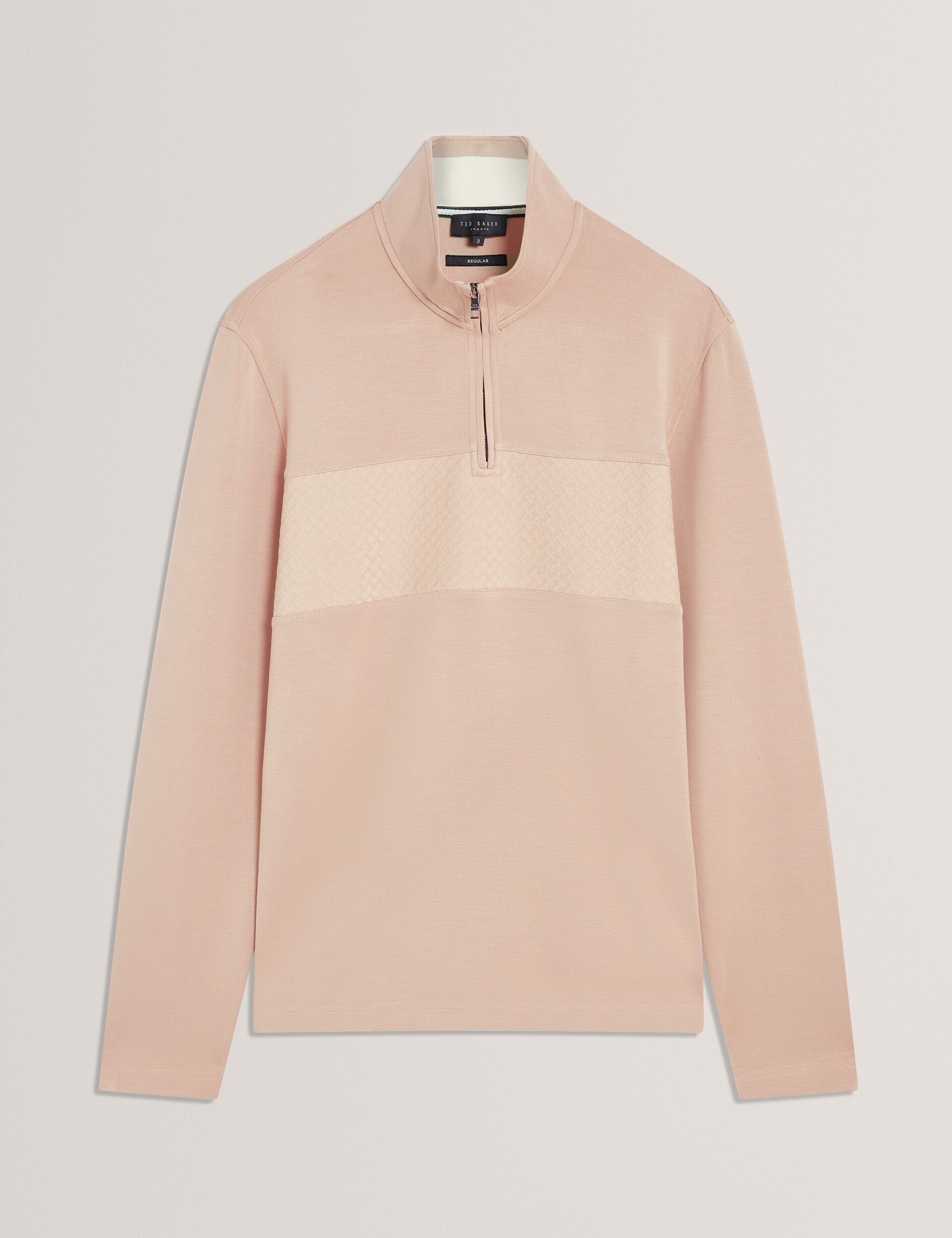 Ted Baker Simonea Textured Panel Halfzip Modal Sweatshirt