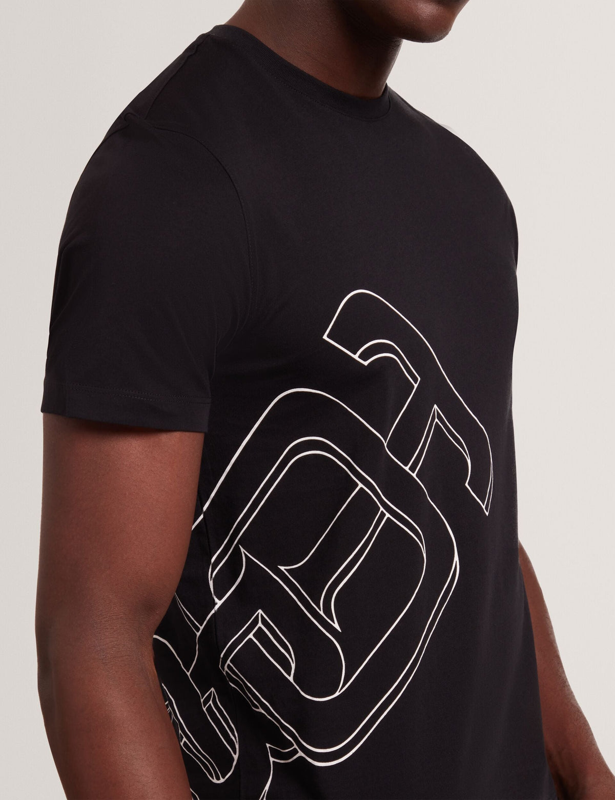 Ted Baker Craigey Black Logo Graphic Crew Neck Cotton Tshirt