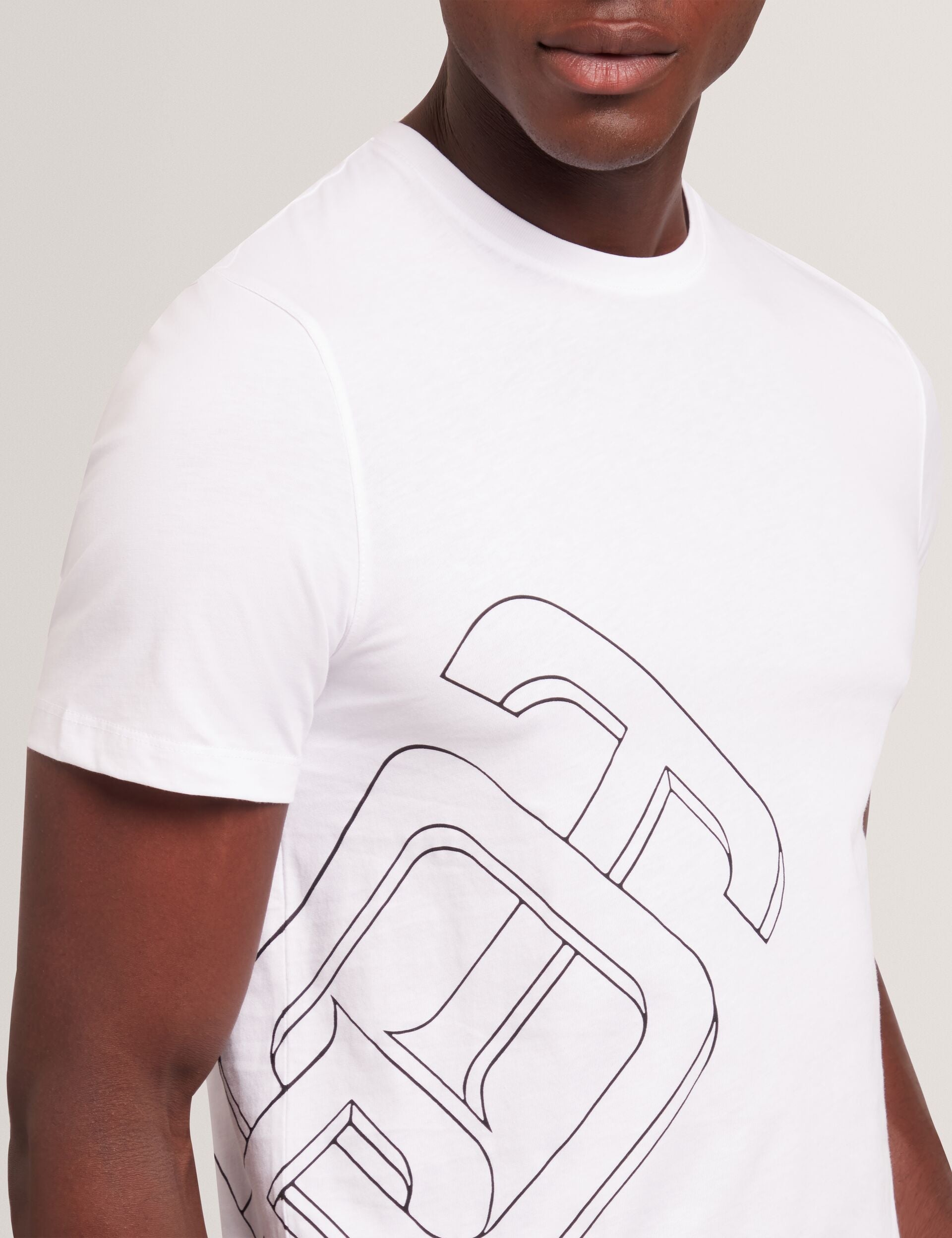 Ted Baker Craigey White Logo Graphic Crew Neck Cotton Tshirt