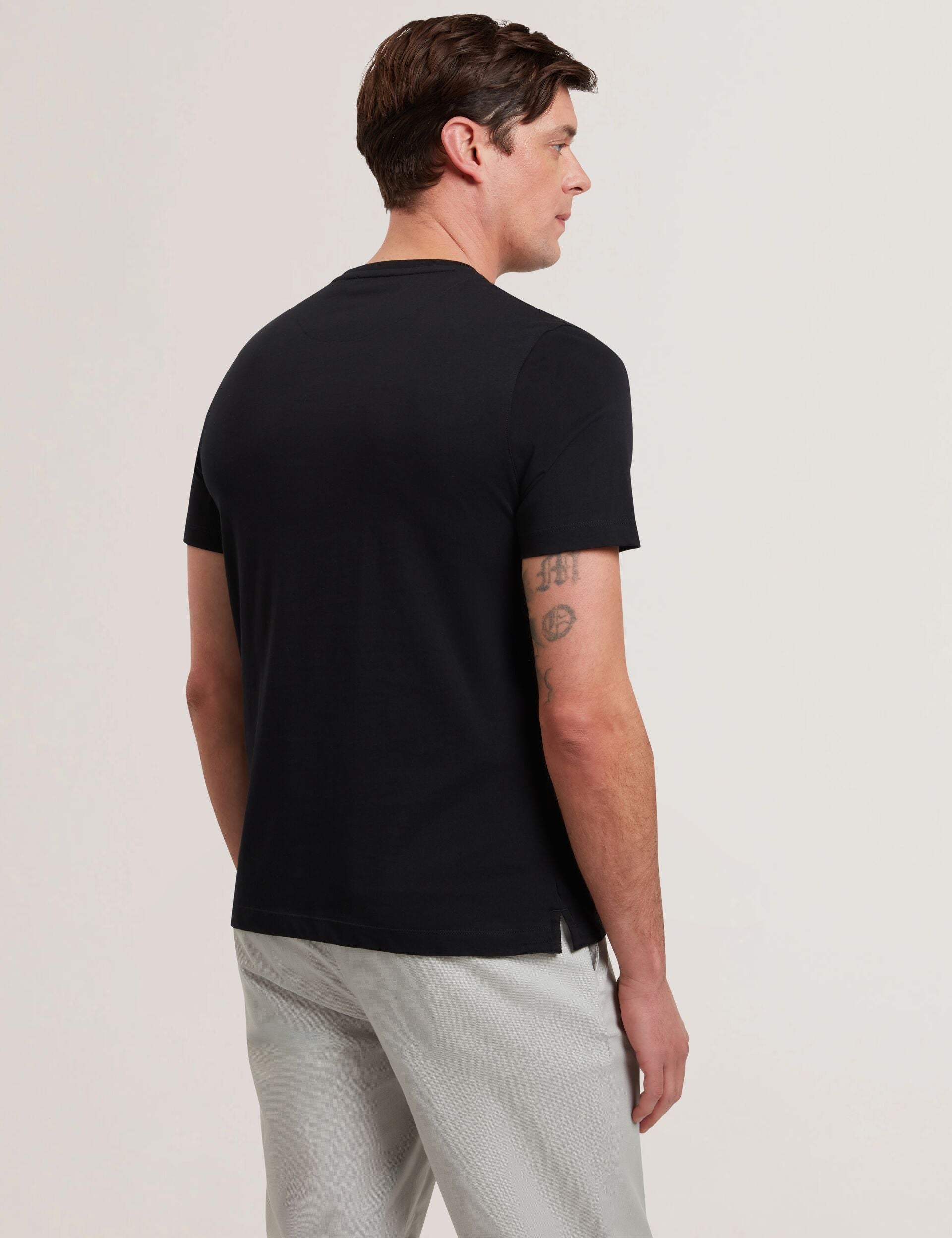 Ted Baker Justino Black Branded Box Print Graphic Cotton Tshirt