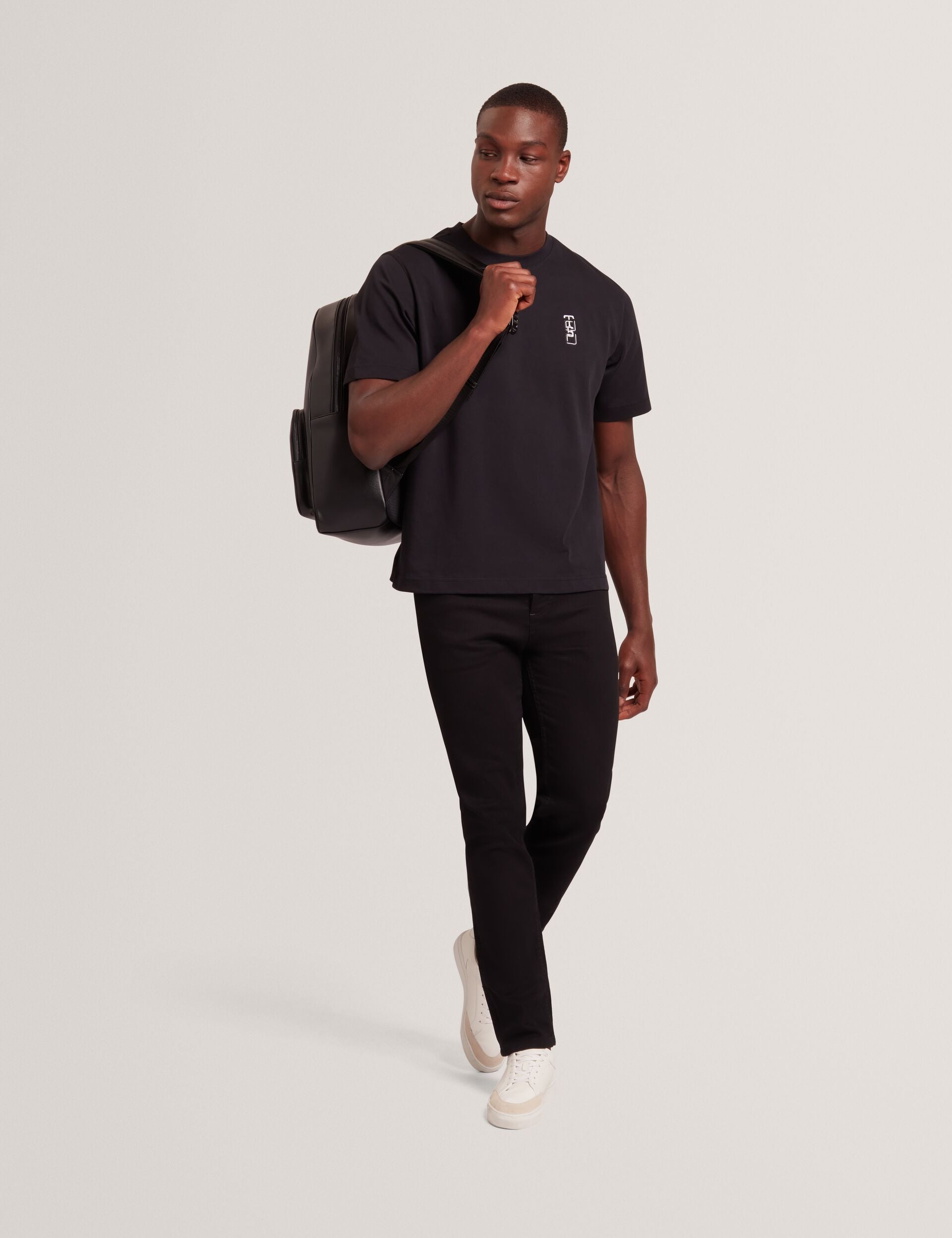 Ted Baker Kuyrt Embroidered Tb Logo Relaxed Tshirt