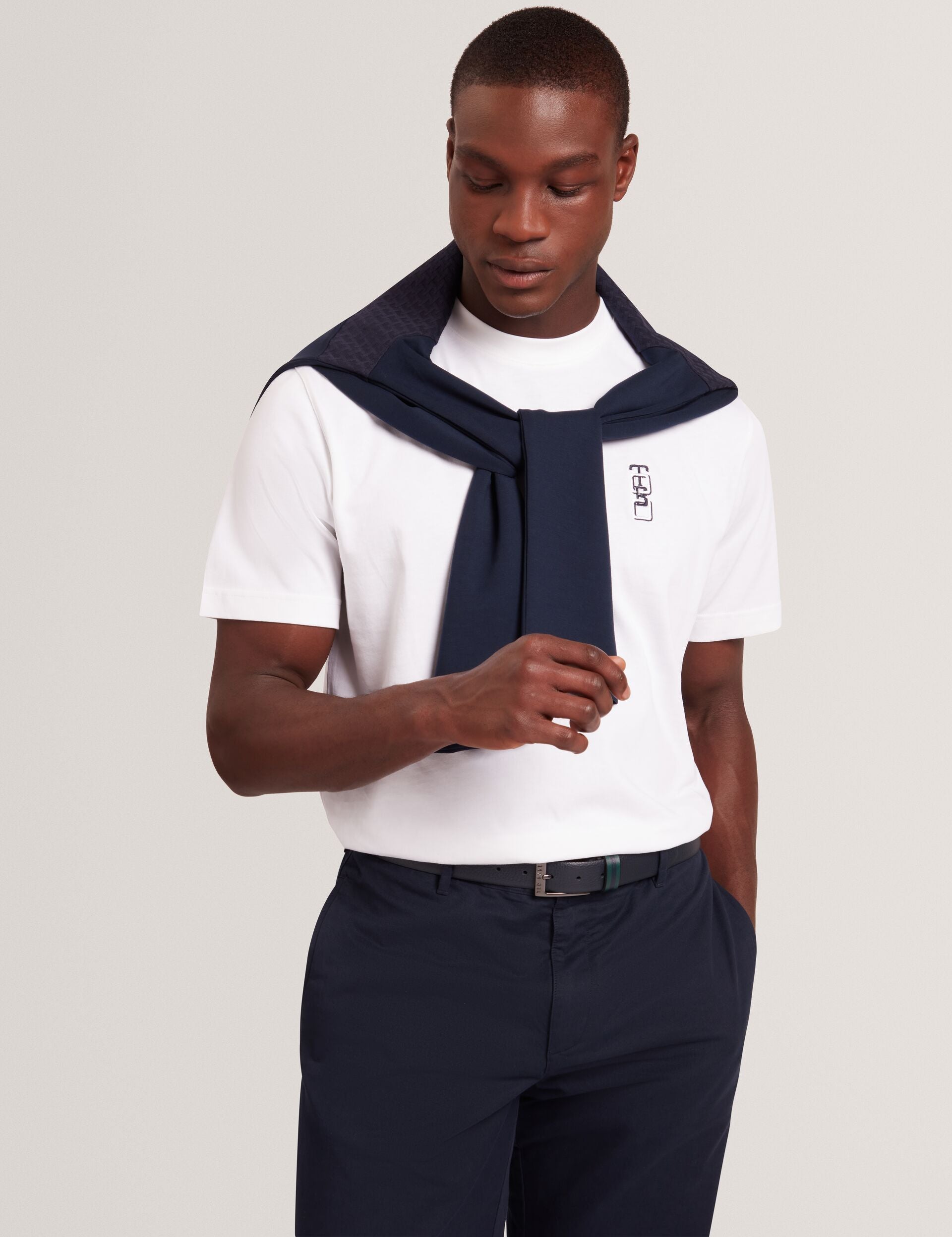 Ted Baker Kuyrt Embroidered Tb Logo Relaxed Tshirt