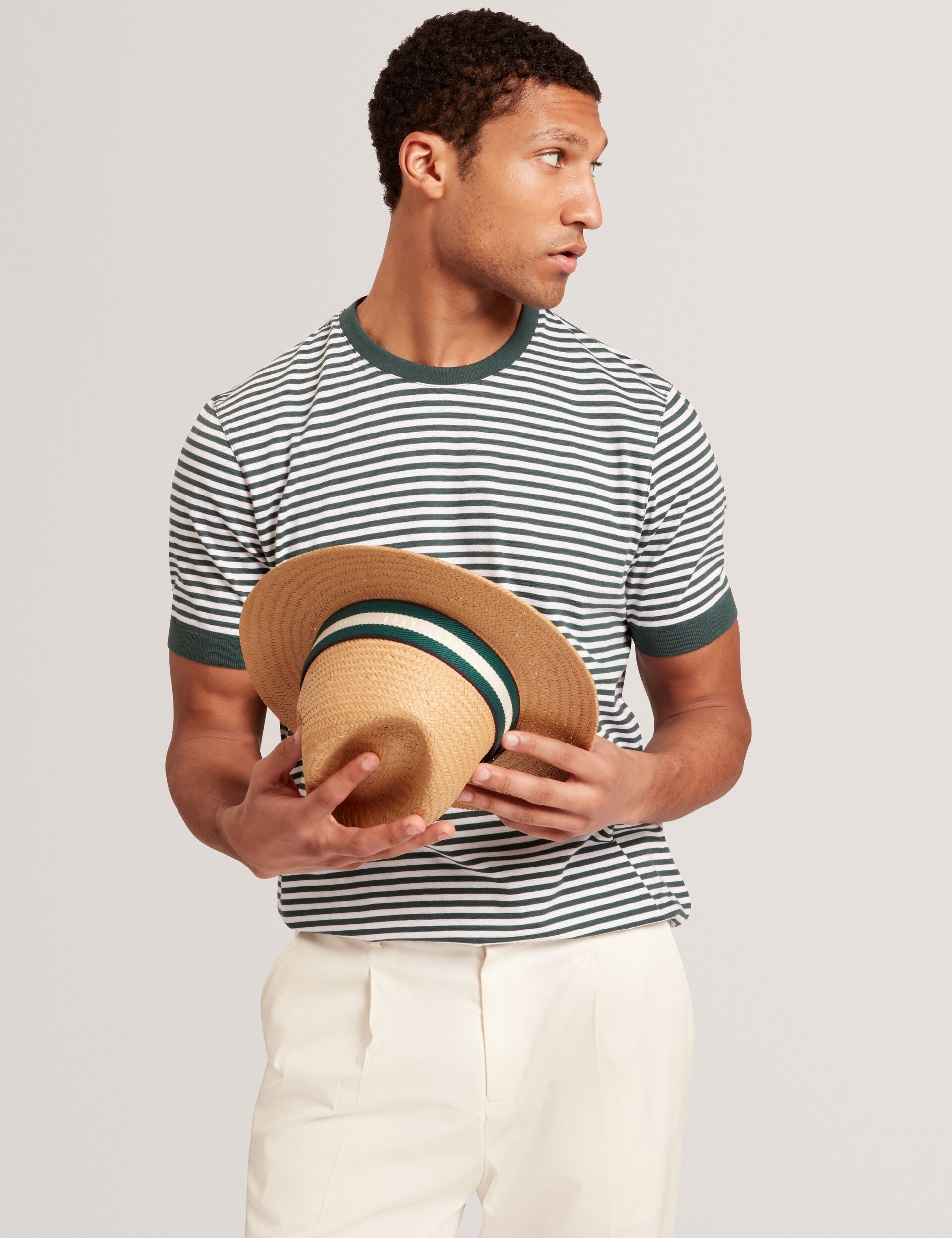 Ted Baker Ourme Classic Stripe Cotton Crew Neck Tshirt