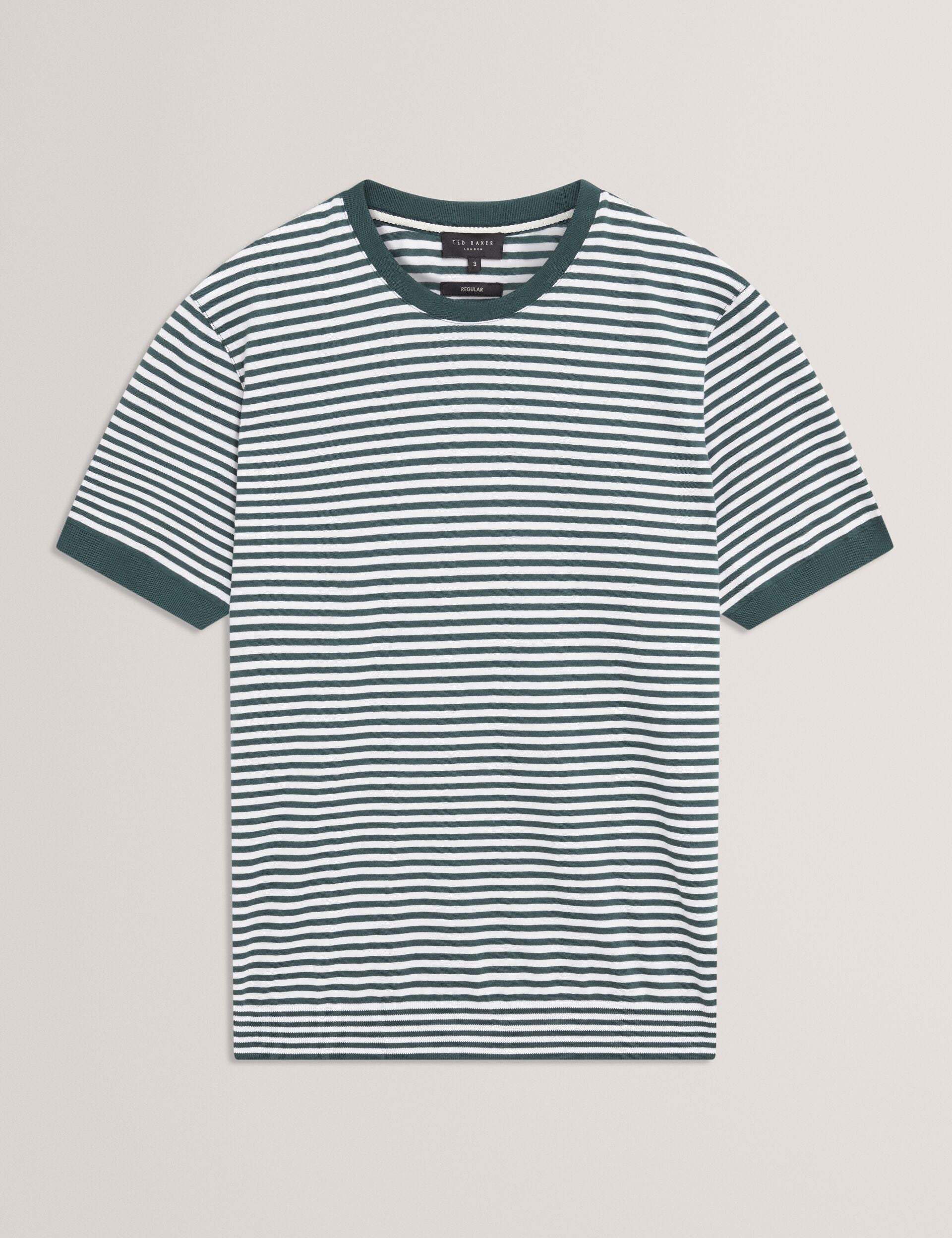 Ted Baker Ourme Classic Stripe Cotton Crew Neck Tshirt