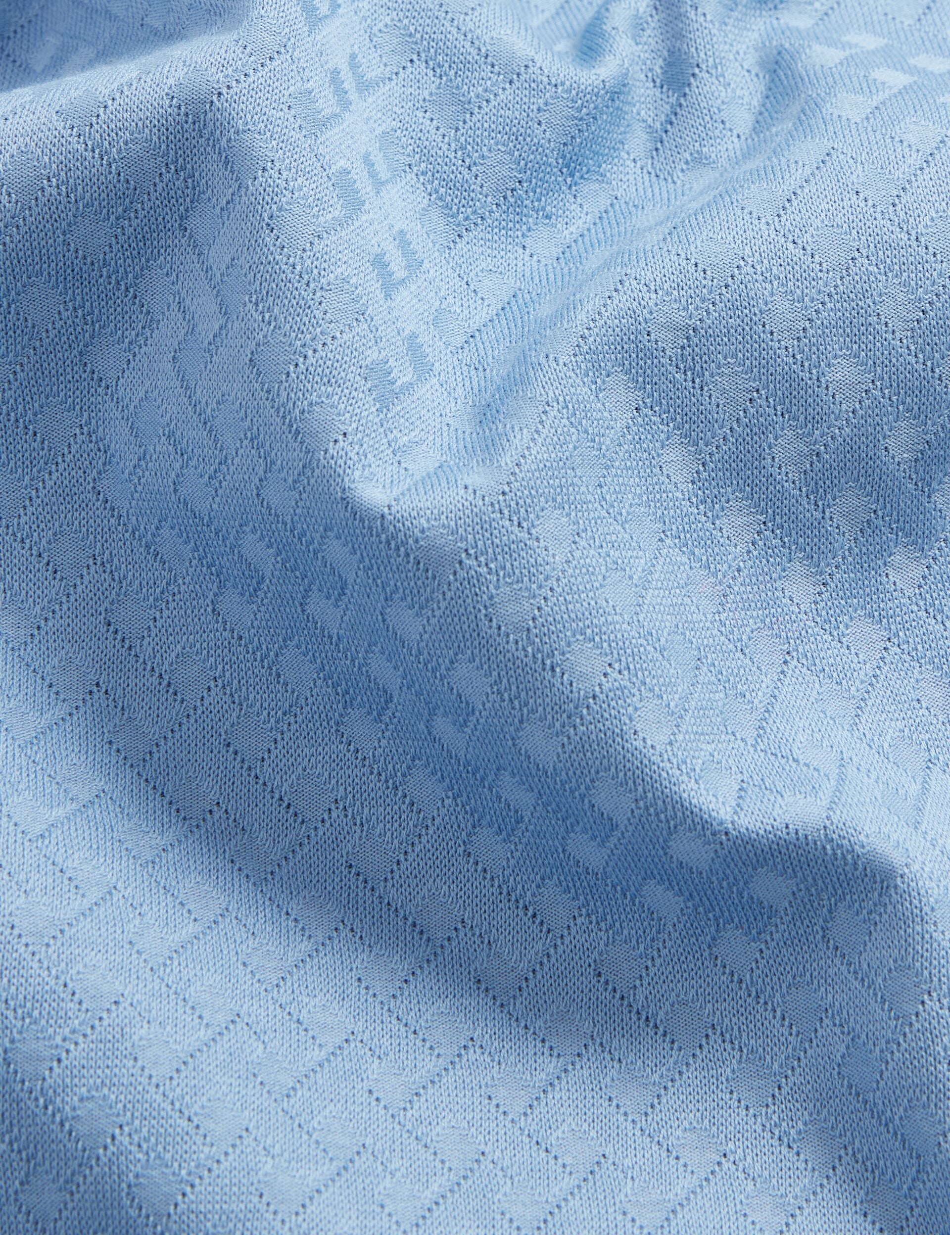 Ted Baker Hagen Blue Branded T Texture Cotton Tshirt