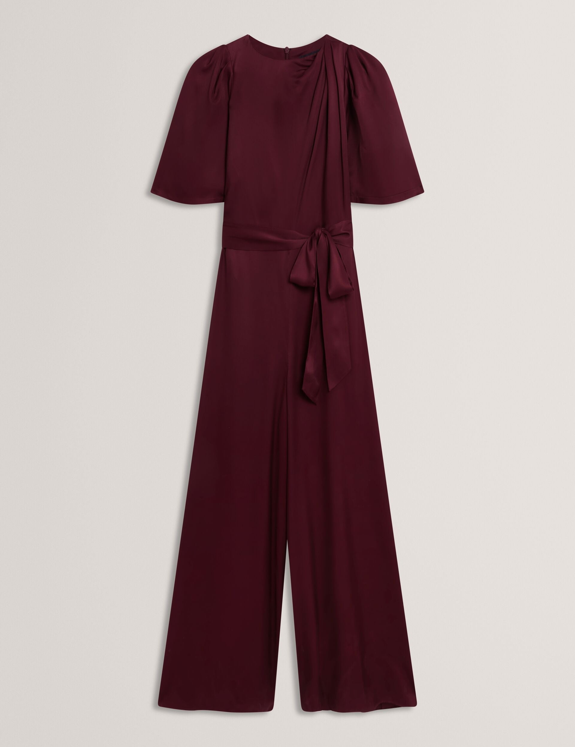 Ted Baker Taupa Satin Flutter Sleeve Wide Leg Jumpsuit Women's