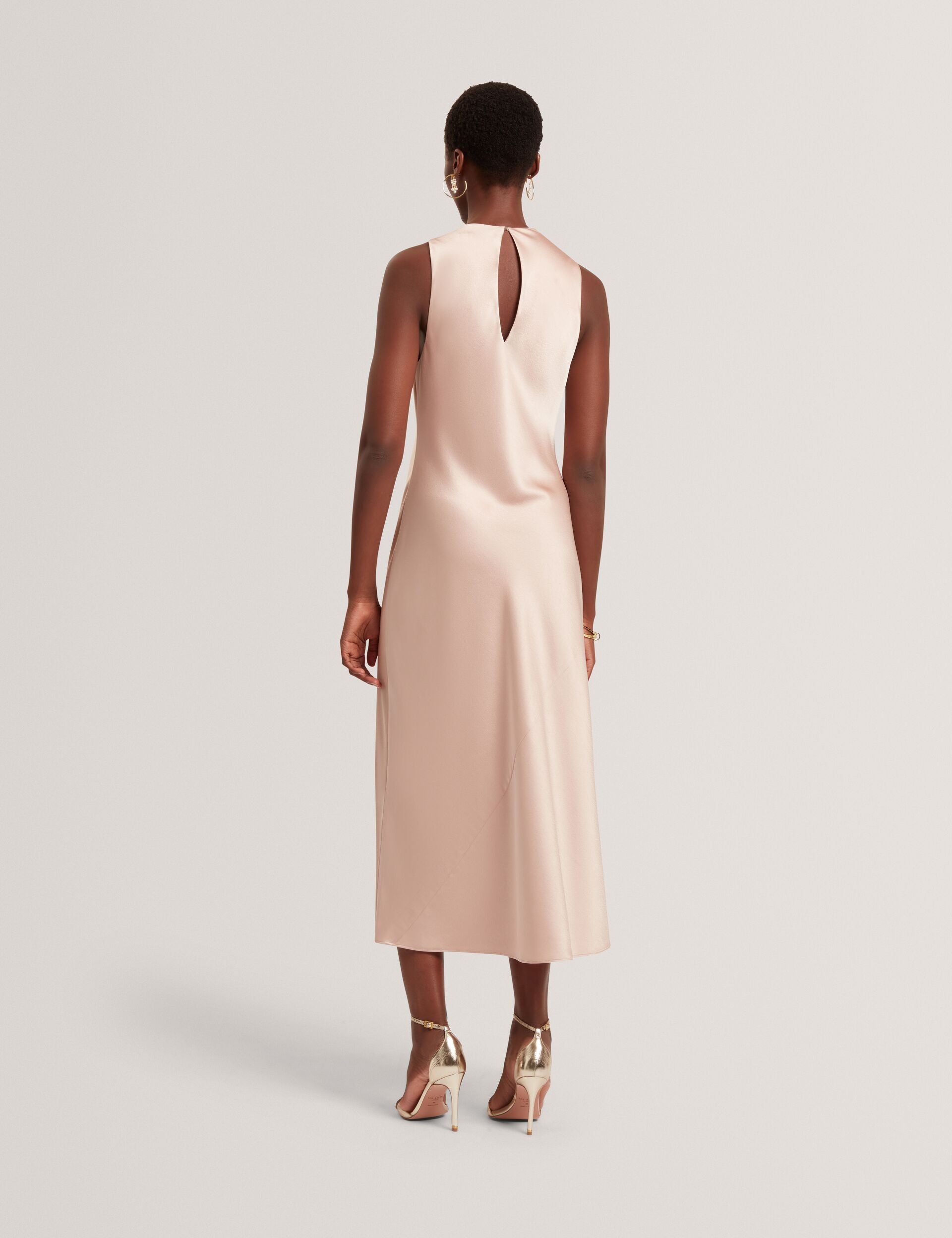 Ted Baker Liimaa High Cowl Neck Satin Midi Dress Women's