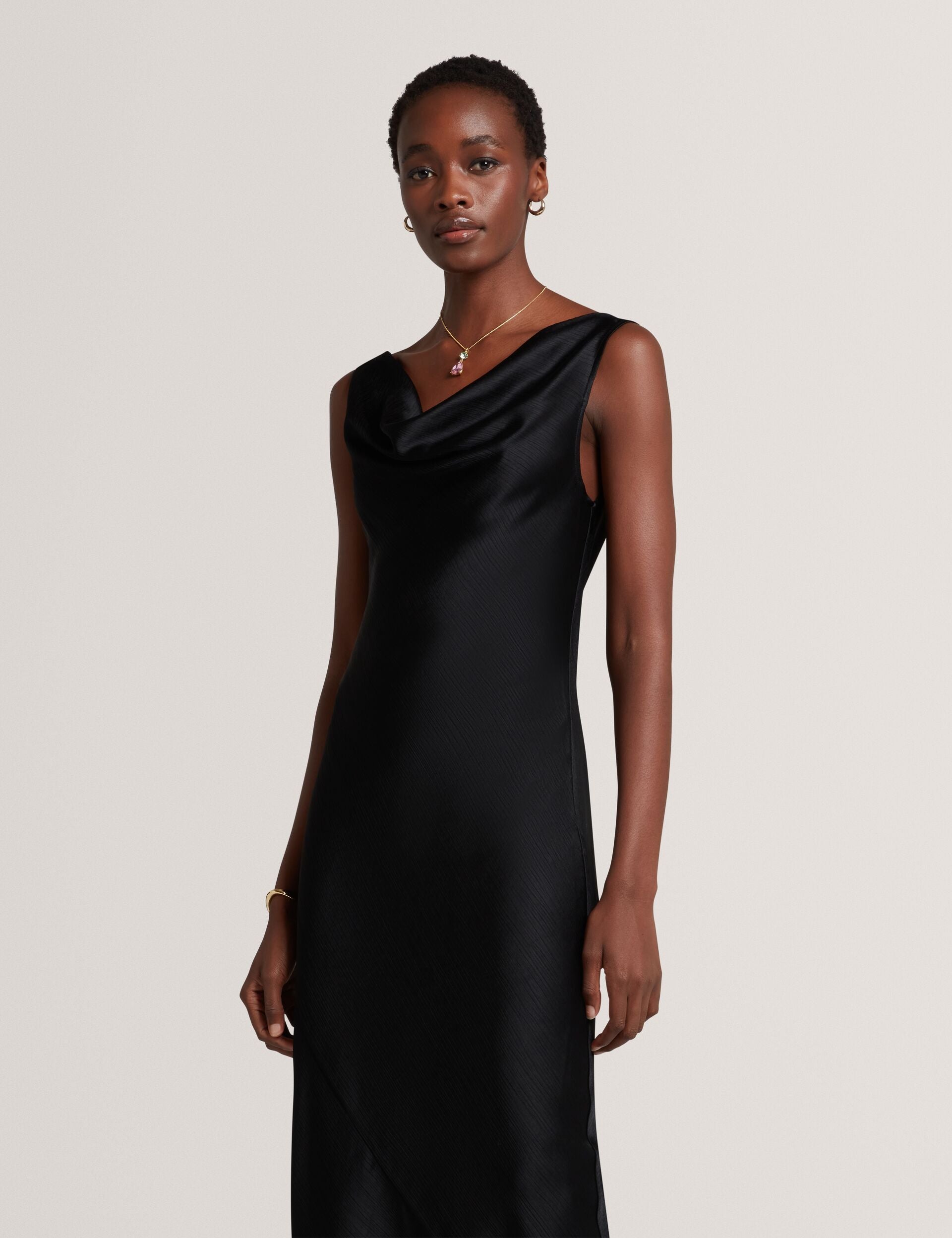 Ted Baker Miinta Satin Cowl Neck Midi Slip Dress Women's