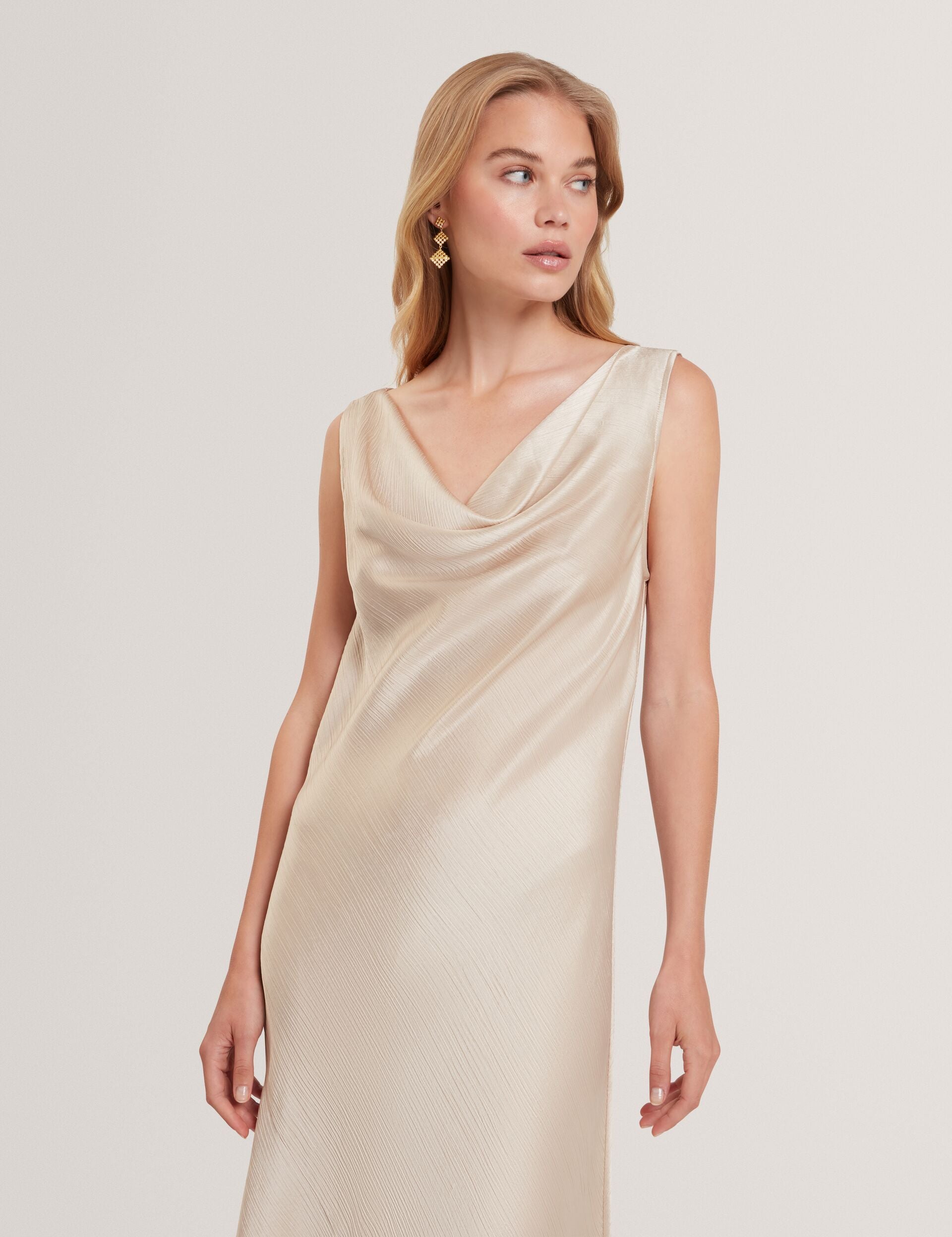 Ted Baker Miinta Satin Cowl Neck Midi Slip Dress Women's