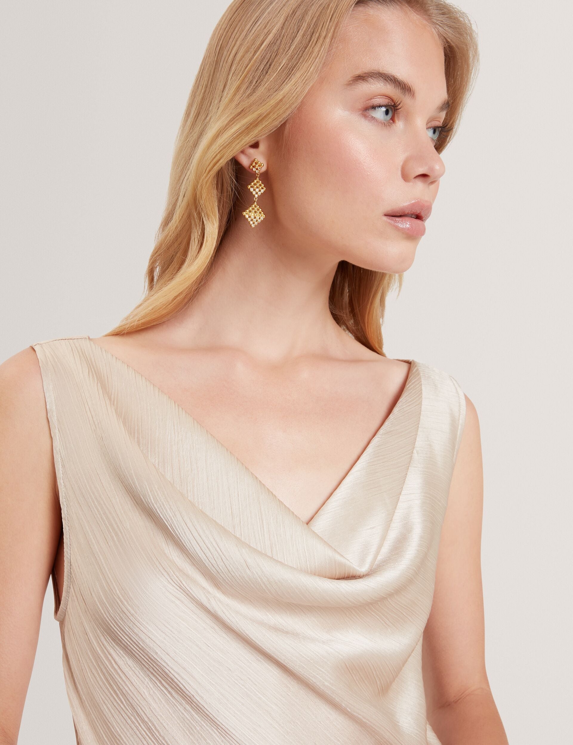 Ted Baker Miinta Satin Cowl Neck Midi Slip Dress Women's