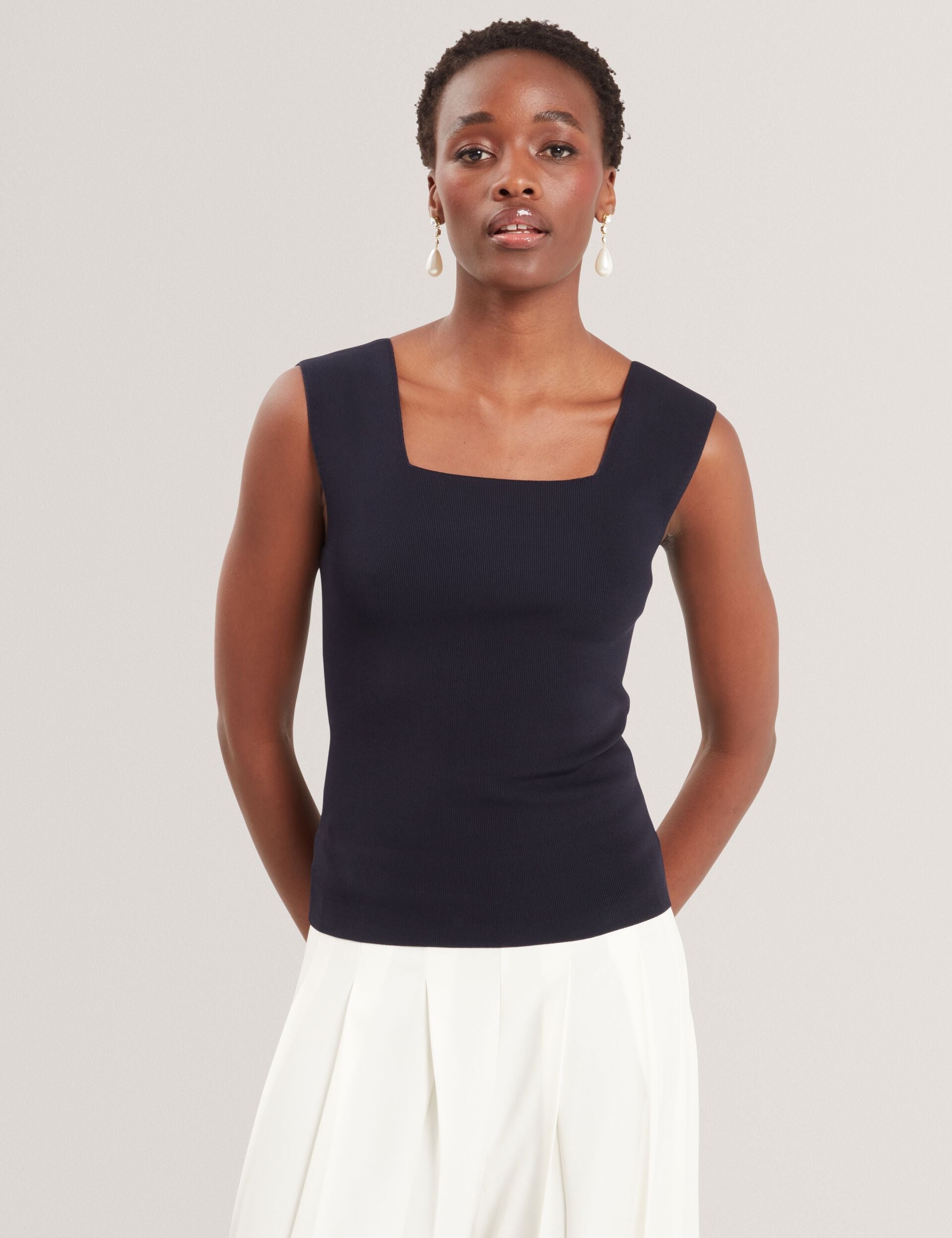 Ted Baker Binkkii Square Neck Knitted Vest Top Women's