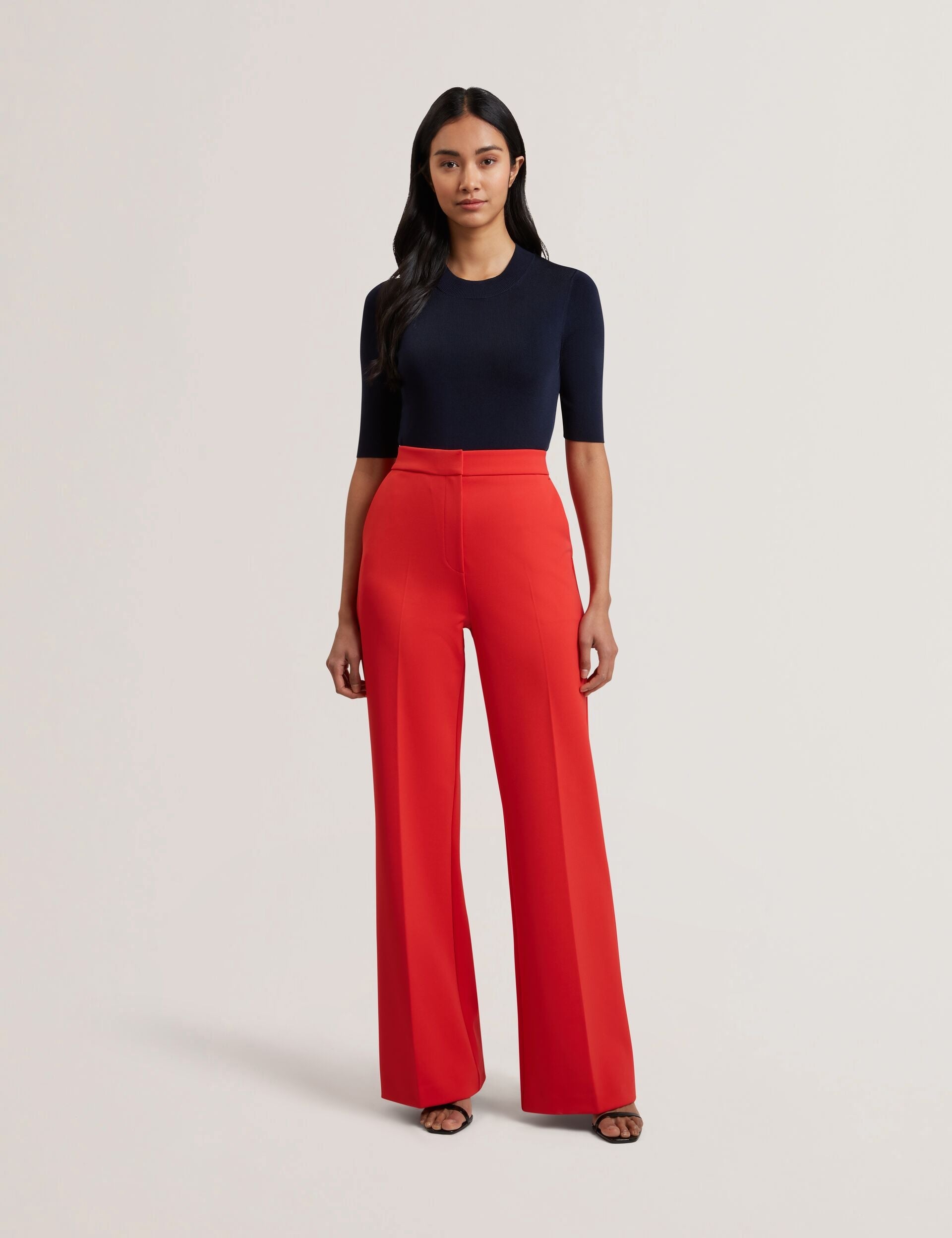 Ted Baker Felixia Slim Fit Half Sleeve Plain Knit Top Women's