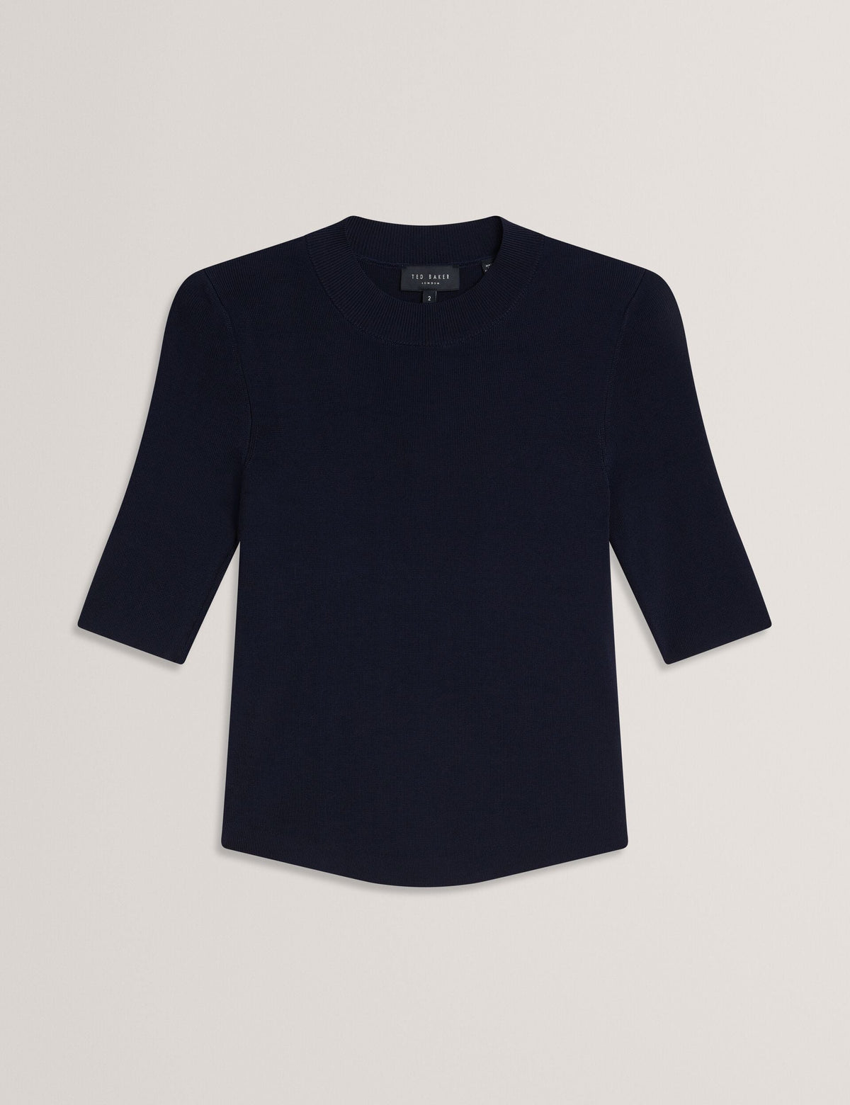 Ted Baker Felixia Slim Fit Half Sleeve Plain Knit Top Women's