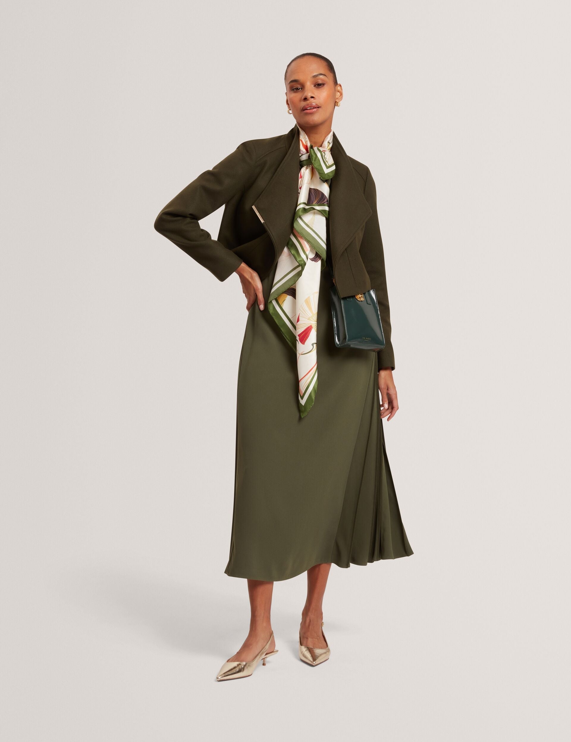 Ted Baker Rosecee Tailored Cropped Wool Wrap Jacket Women's