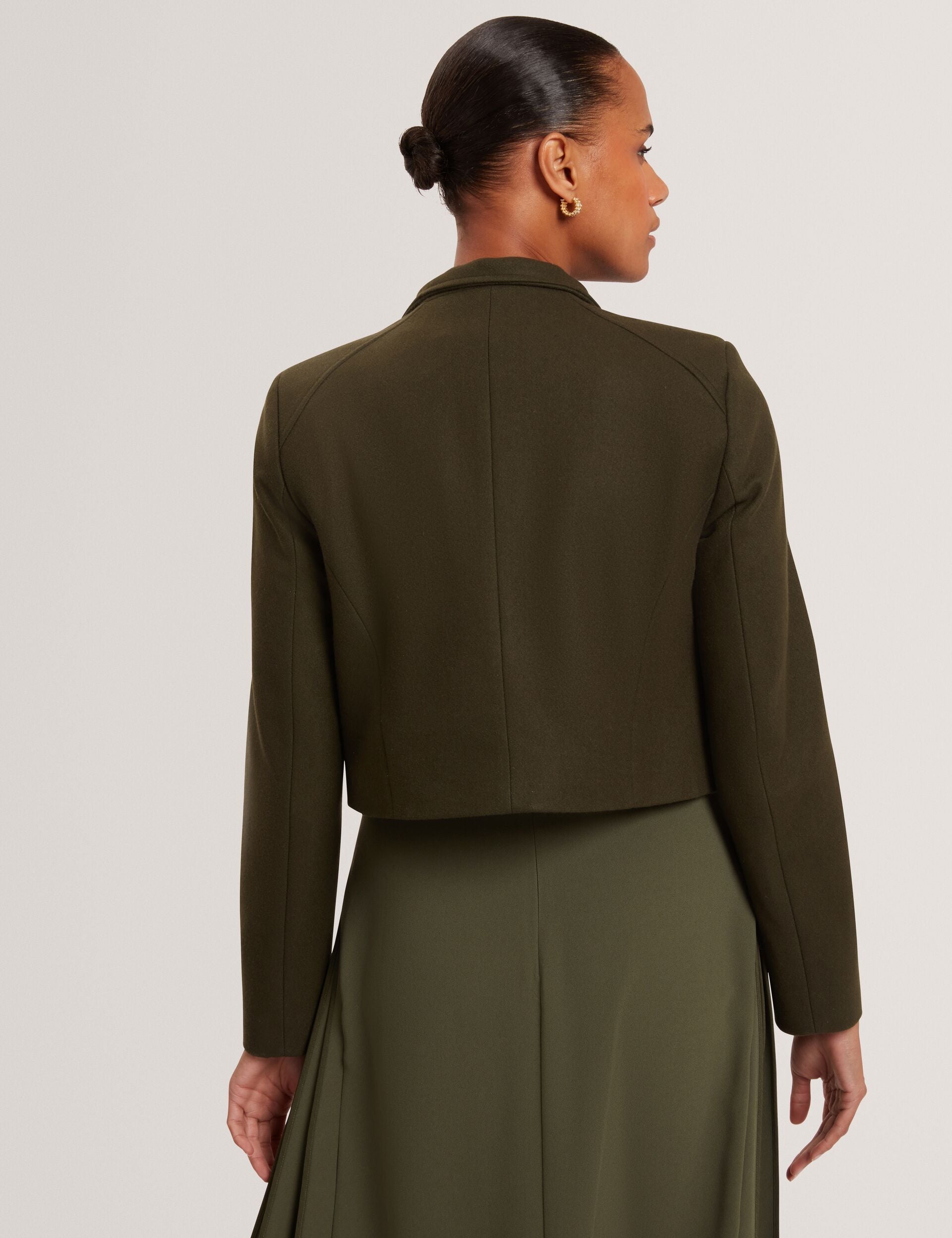 Ted Baker Rosecee Tailored Cropped Wool Wrap Jacket Women's