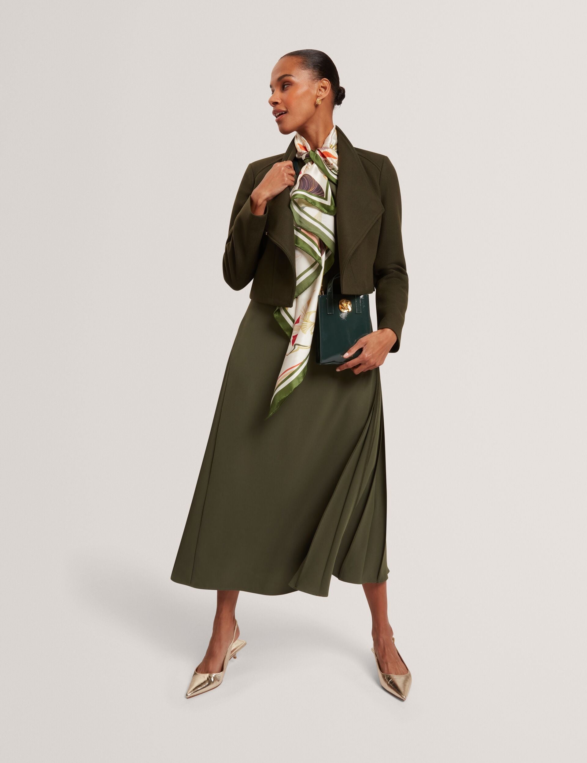Ted Baker Rosecee Tailored Cropped Wool Wrap Jacket Women's